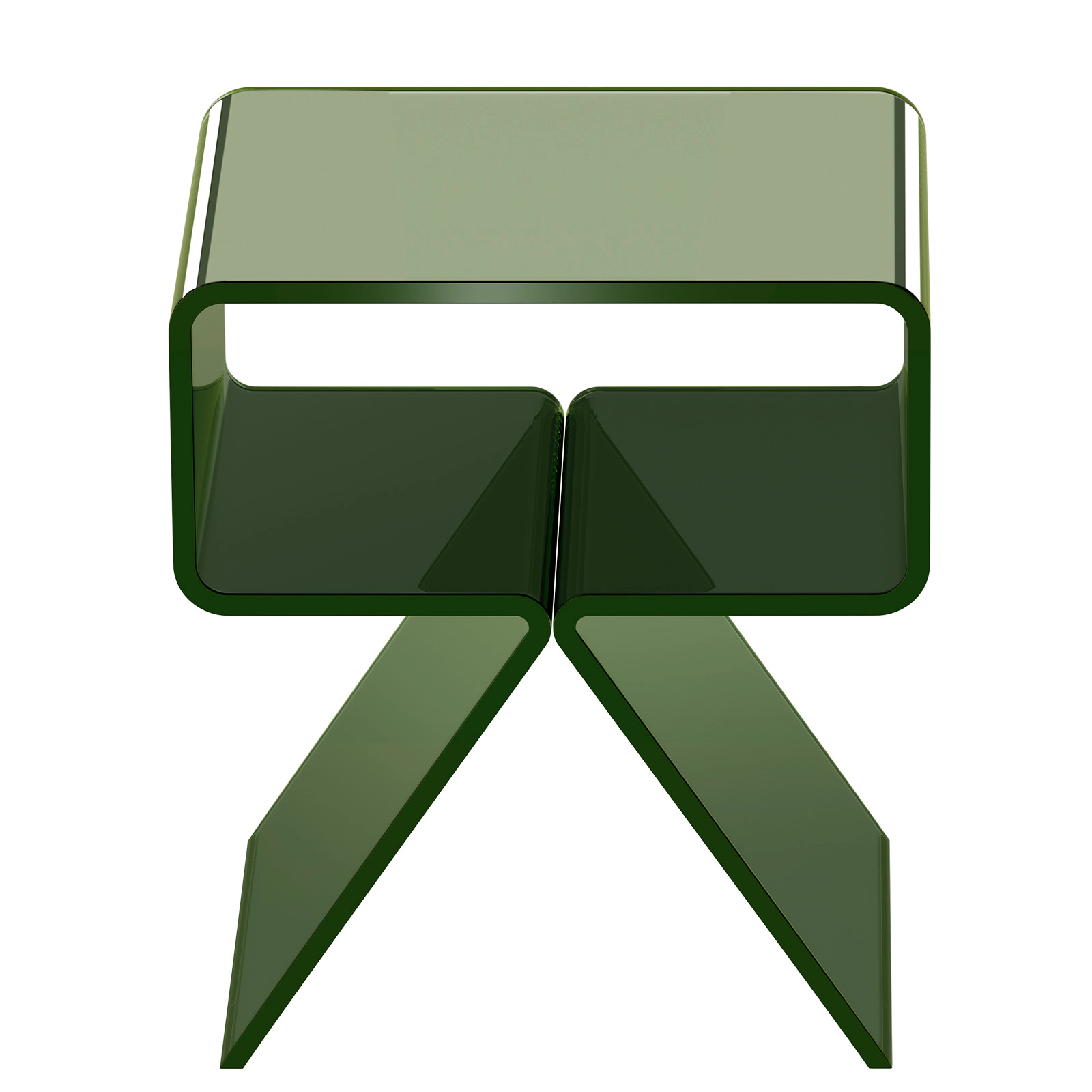 HONGGE Clear Acrylic Side End Table for Modern Desk