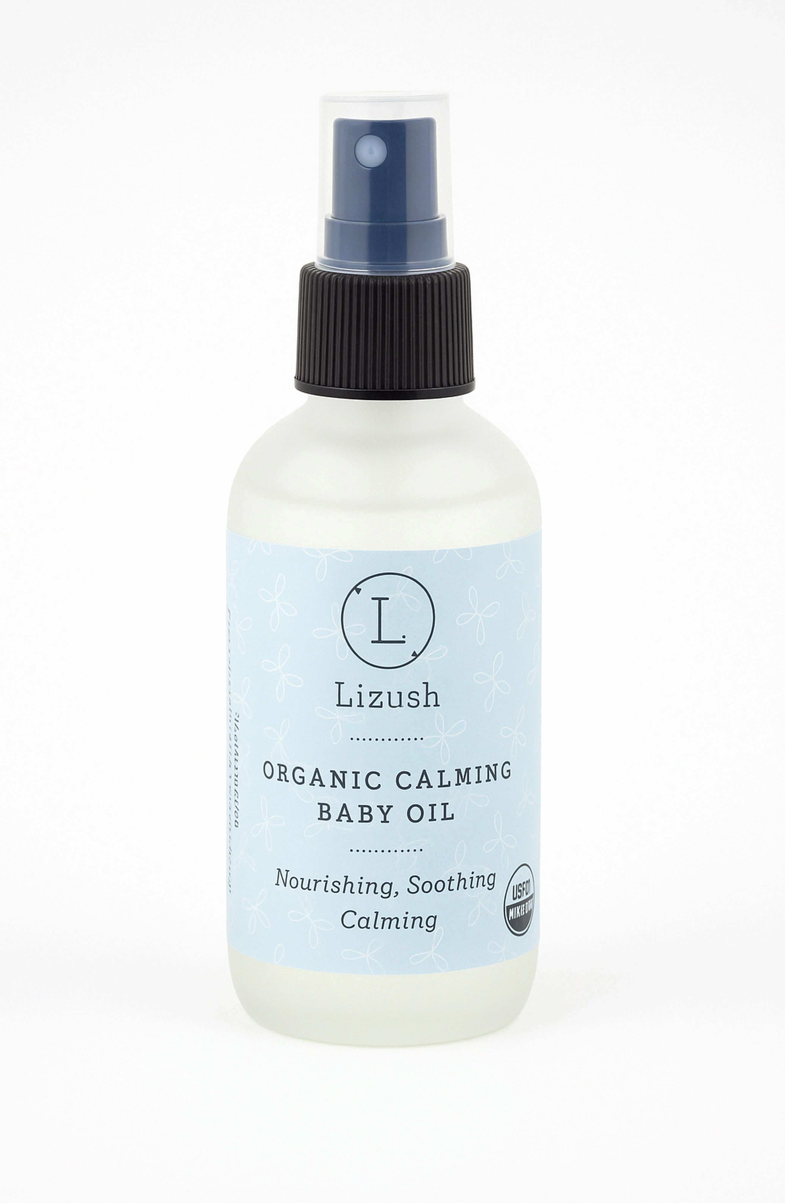 Lizush Organic Calming Baby Oil - Lavender & Chamomile, Nourishing Moisturizing Oil