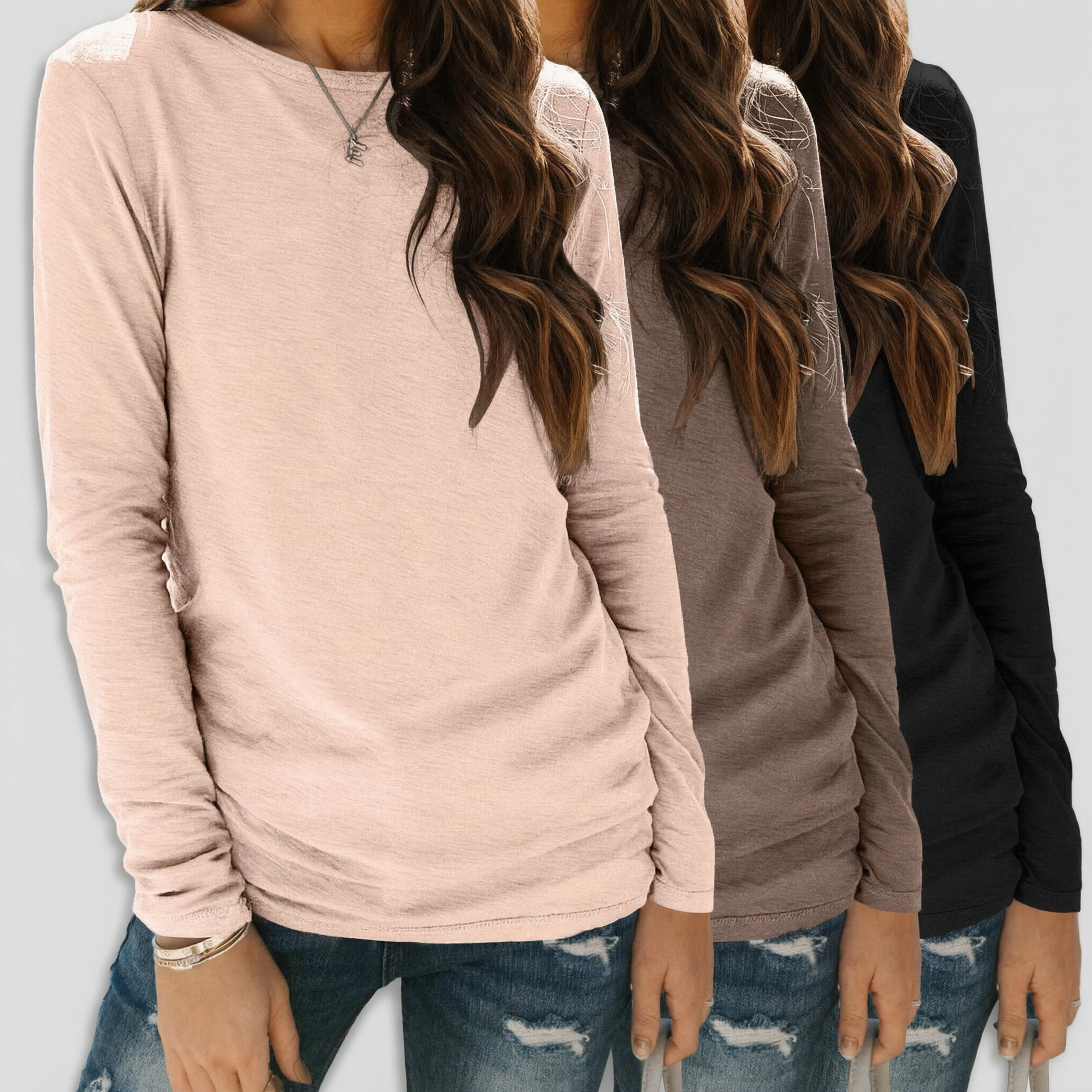 Zeagoo Women Loose Fit Crew Neck T Shirt