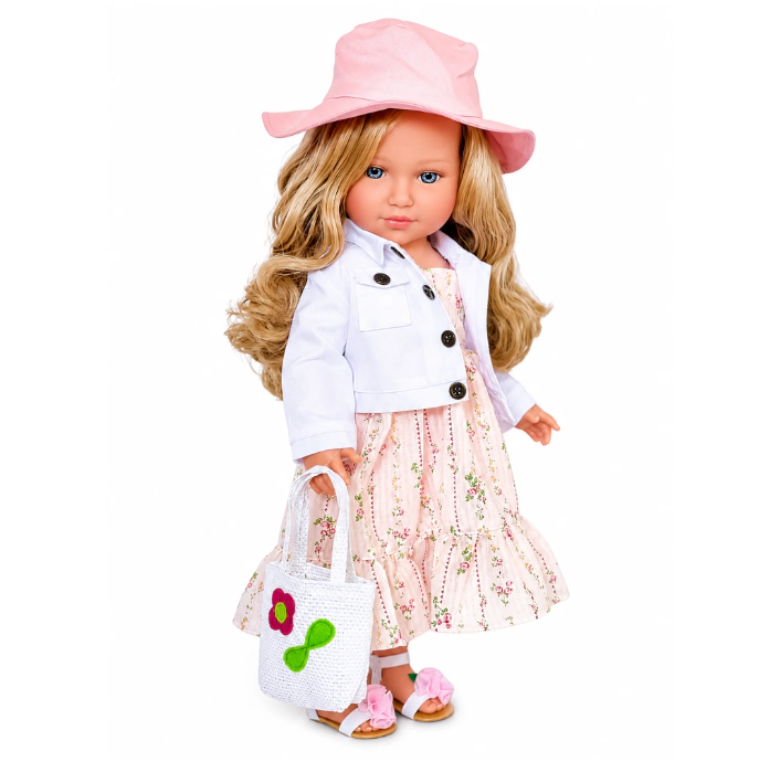 MBD® 18 Inch Doll Clothes- Summer Floral Dress Set with Shopping Bag and Sandals Fits 18 Inch Kennedy and Friends Dolls