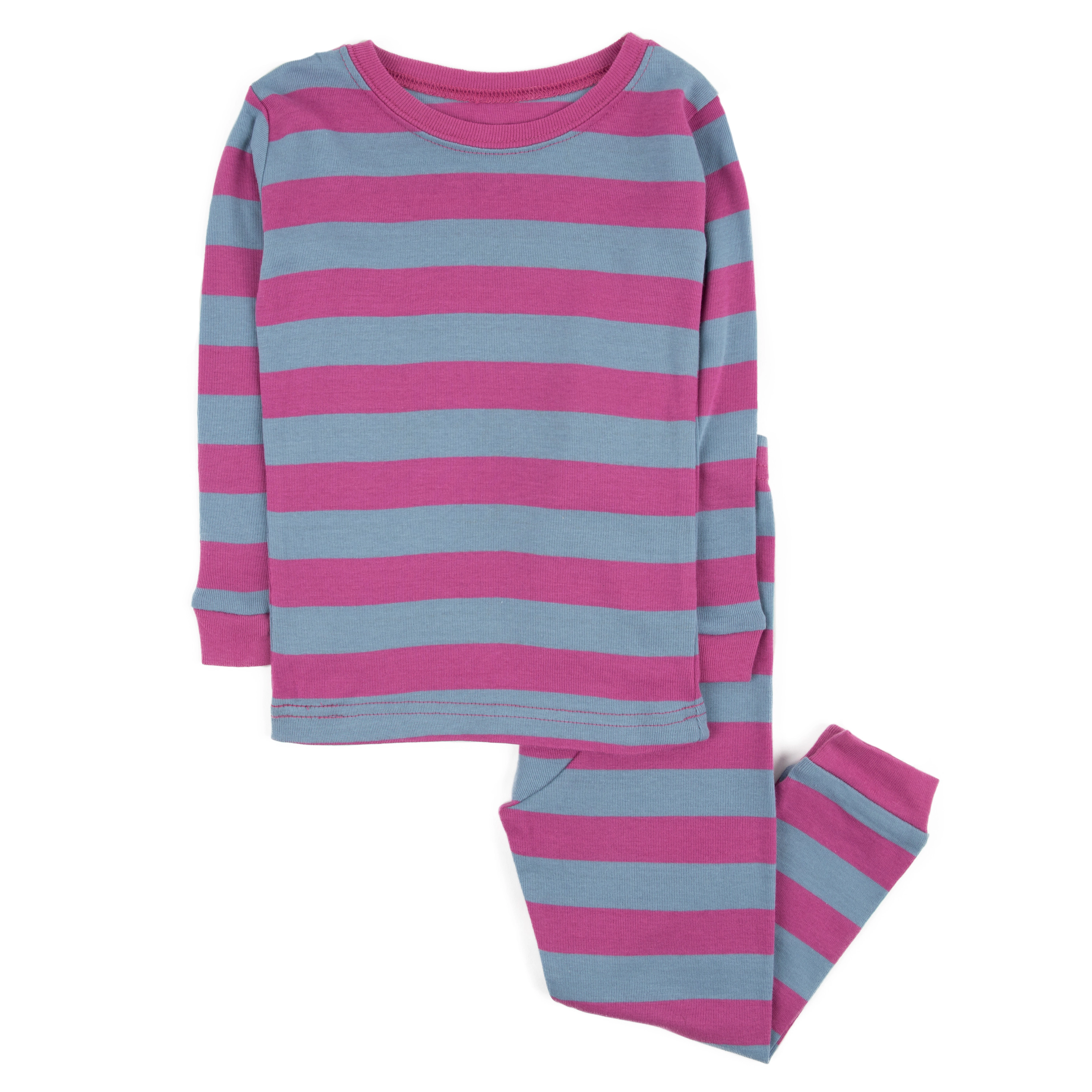 Leveret Baby/Toddler/Kids 2-pc Cotton Snug Fit Purple Stripe Pajamas