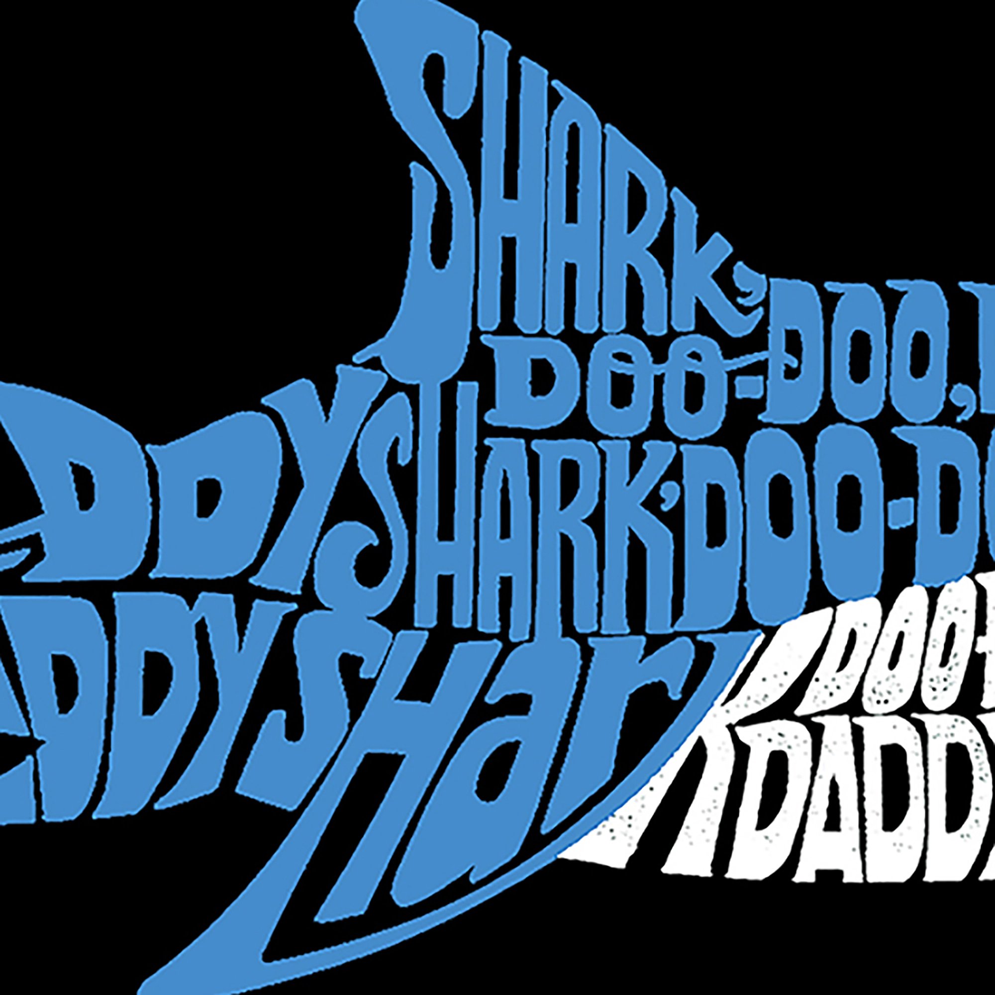 LA Pop Art Daddy Shark - Men's Word Hooded Sweatshirt