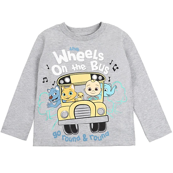 Cocomelon Boys' 2-Pack Long Sleeve T-Shirts
