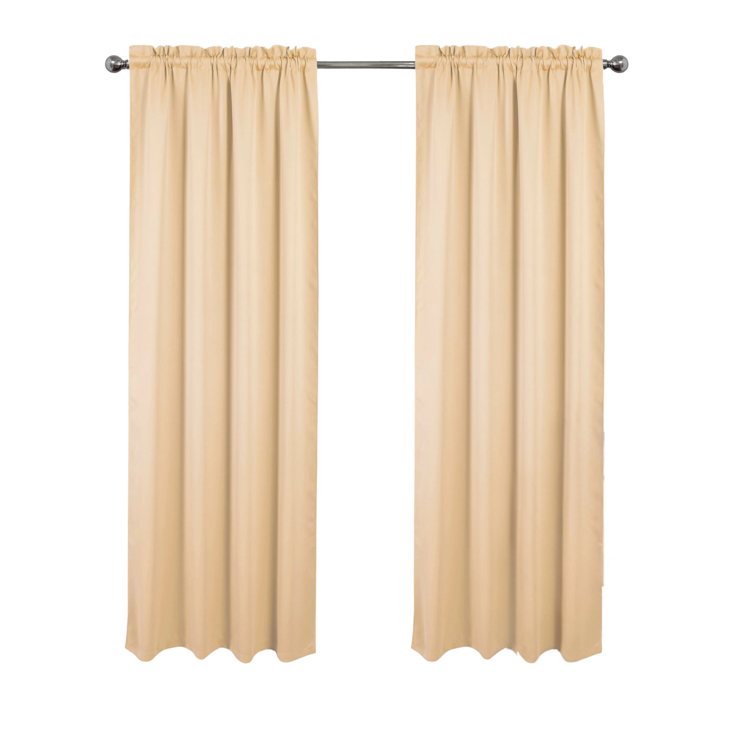 RT Designers Collection 100% Polyester Twilight Blackout Rod Pocket Curtain Panel 54" x 84" Ivory