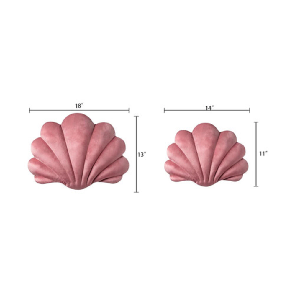 Luxe Furnishings Unisex Shell Shaped Accent Throw Pillow