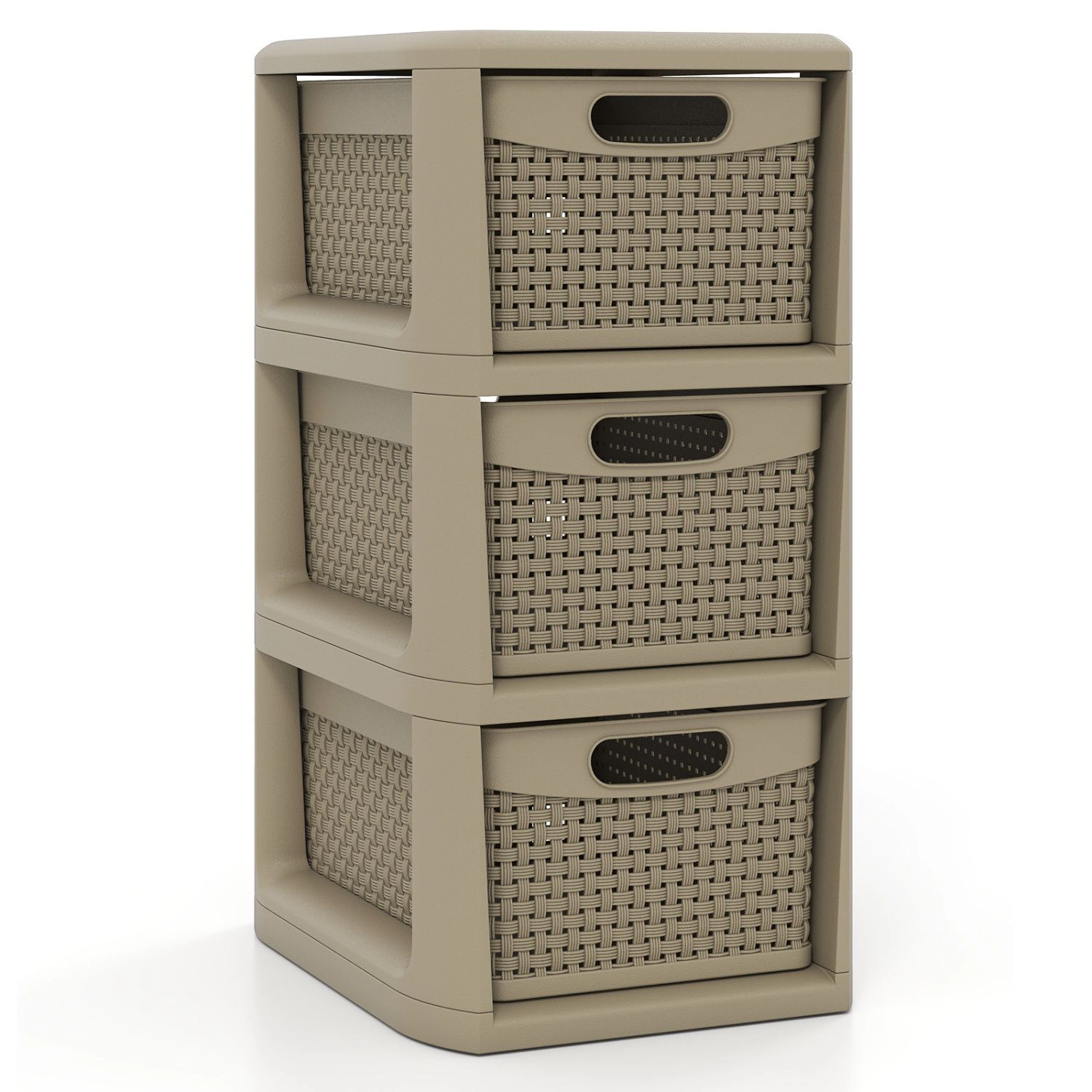 SlickBlue Narrow Plastic 3-Drawer Storage Cabinet Organizer