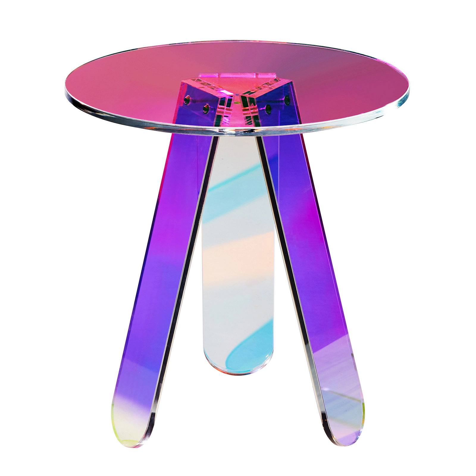 HONGGE Acrylic Table Acrylic End Table Clear Acrylic Side Table for Drink Food Snack used in Living Room Bedroom and