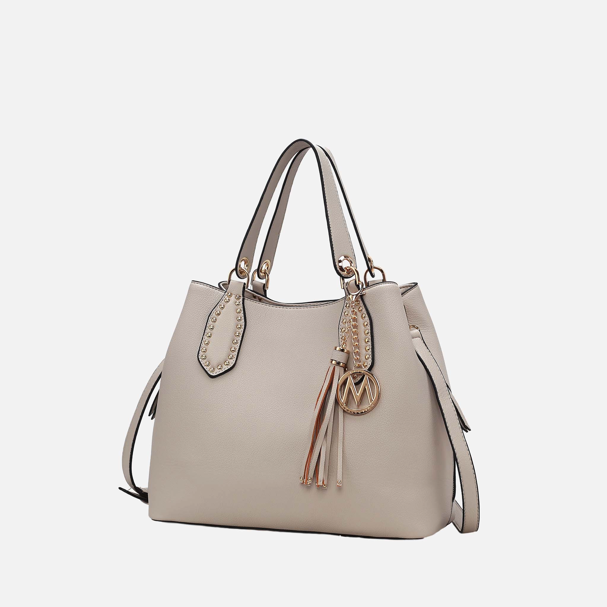 MKF Collection by Mia K Lana Vegan Leather Shoulder Bag with Removable Crossbody Strap