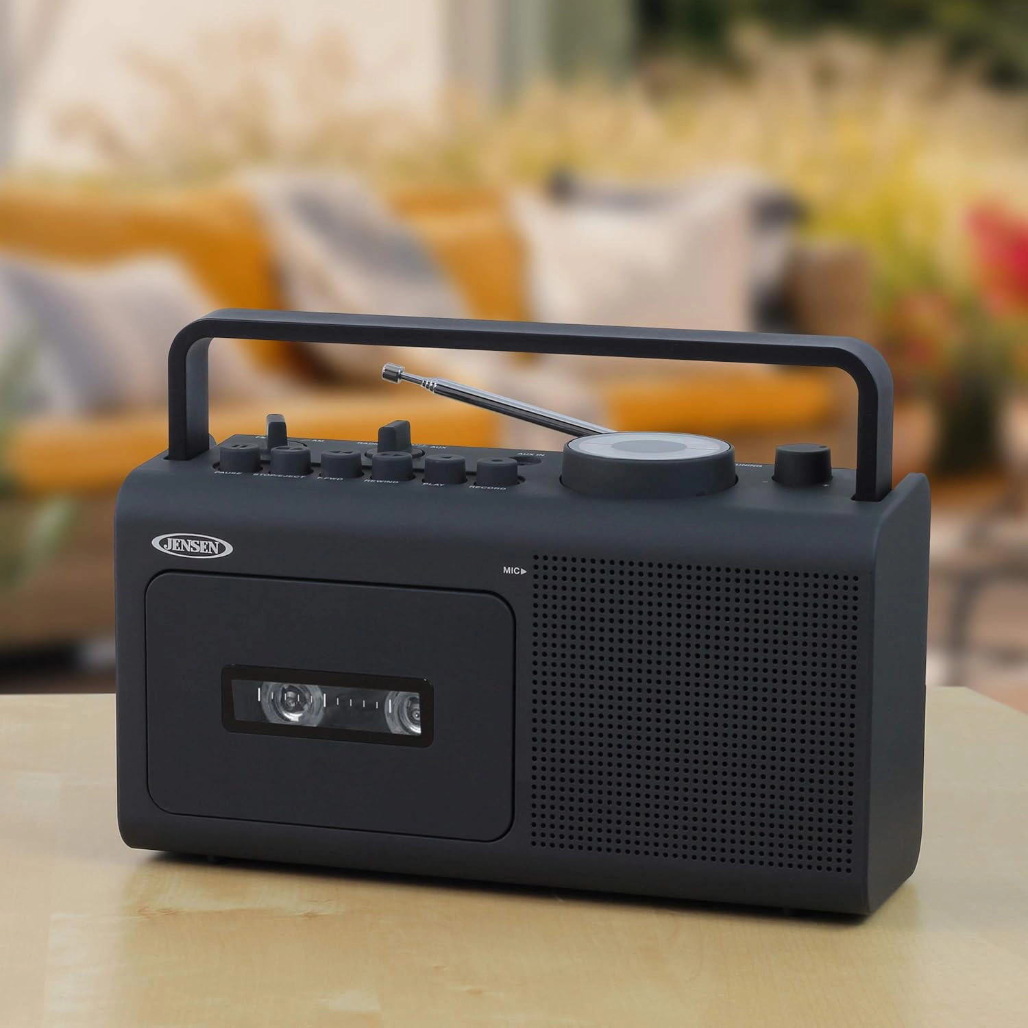 Jensen Portable AM/FM Radio & Cassette Recorder MCR-250