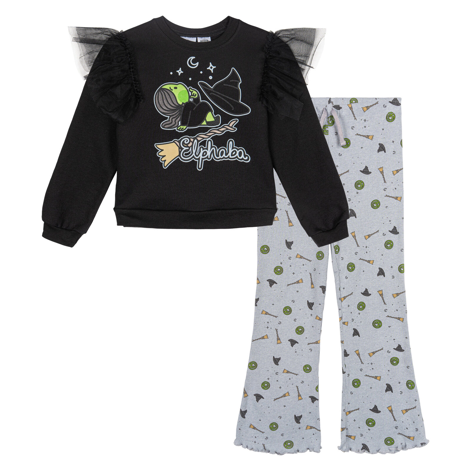 Wicked Girls' 2-Piece Fleece Sweatshirt and Flare Leggings Set