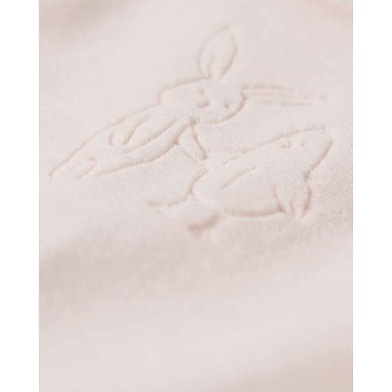 MeMoi Baby "Bunny Meets Chick" Plush Embossed Cotton-Rich Velour Footie