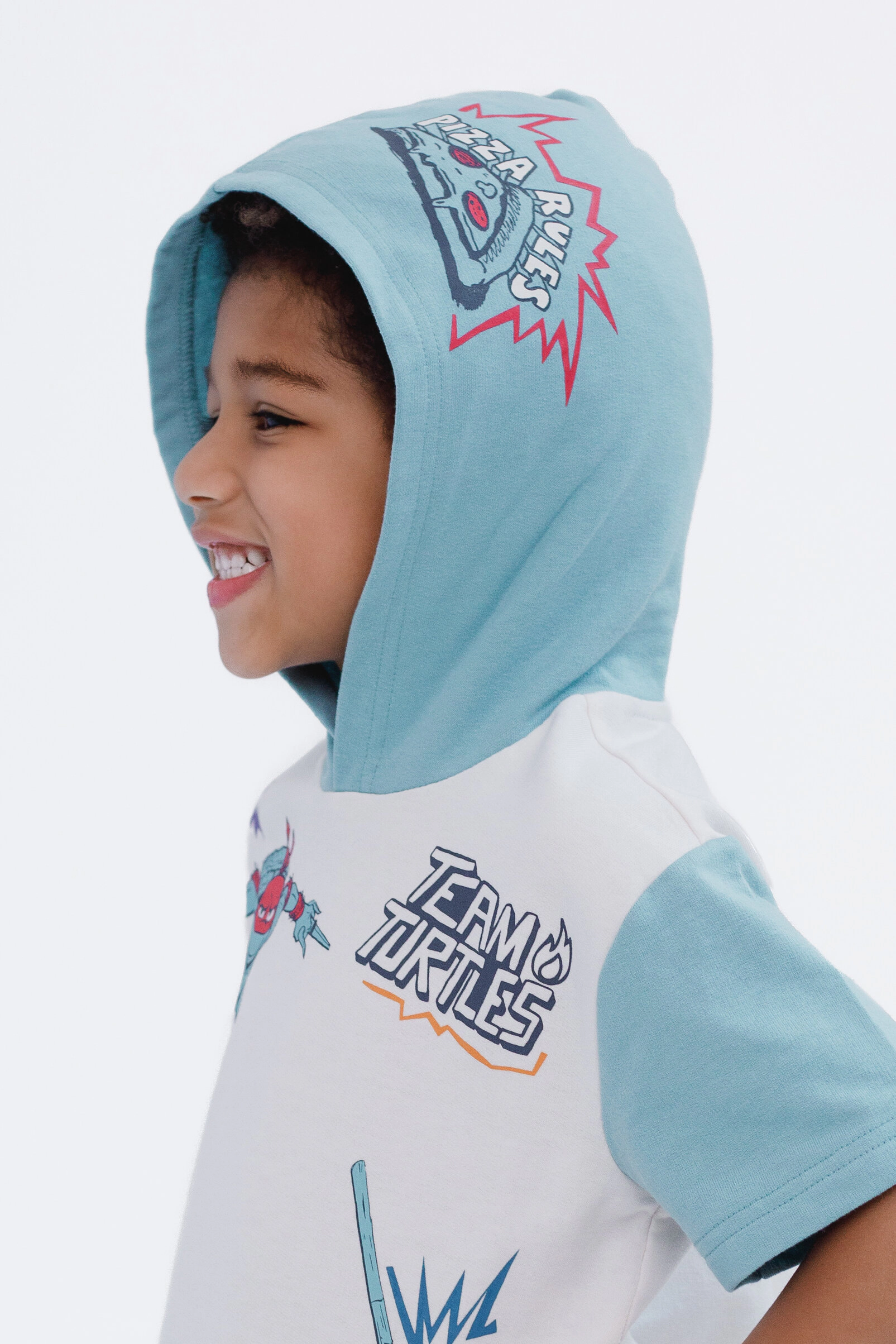 Teenage Mutant Ninja Turtles Boys' 2-Piece Hooded Tee and Shorts Set