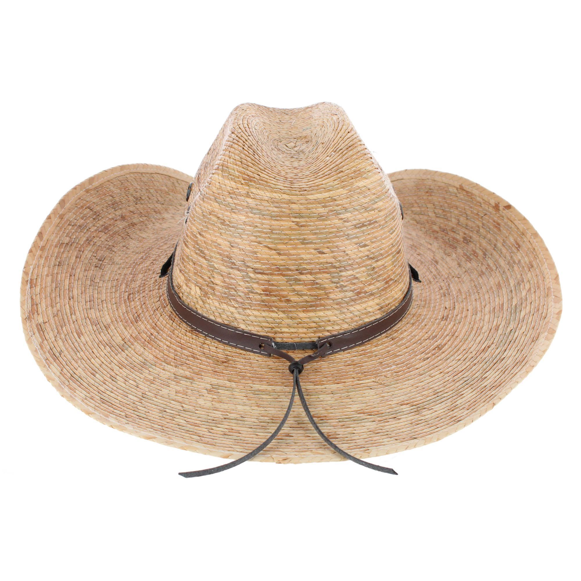 CTM Men's Chihuahua Western Palm Leaf Cowboy Hat