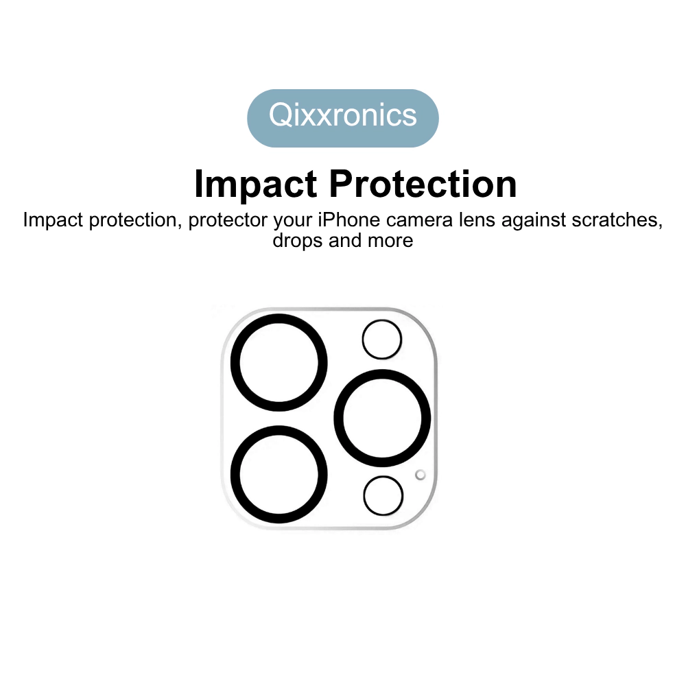 Qixxronics Camera Lens Protector for iPhone 14 Pro Max Camera Lens Tempered Glass Protector [Night Circle] 3PCS