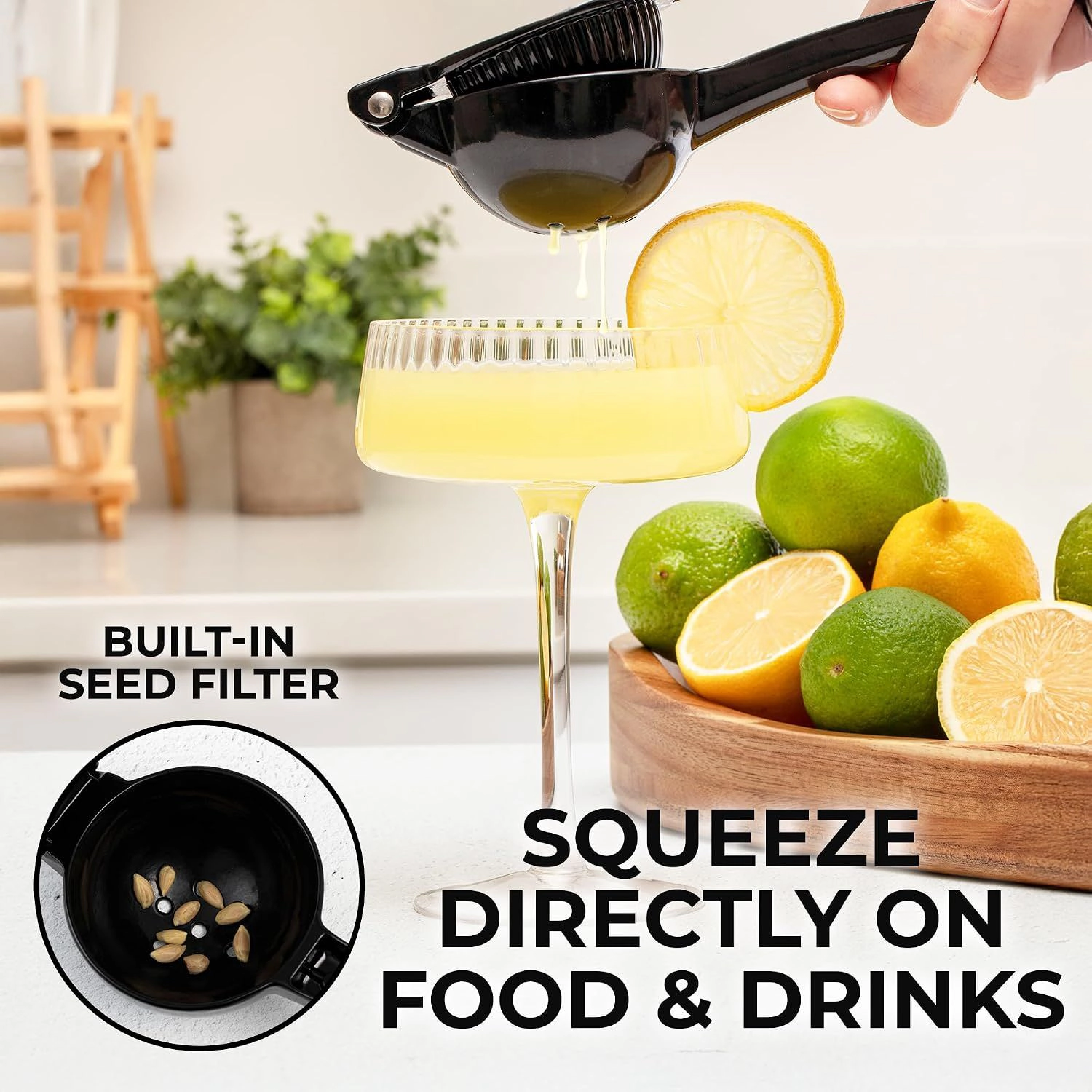 Zulay Kitchen Metal Lime Squeezer – Heavy-Duty Citrus Juicer for Maximum Juice Extraction