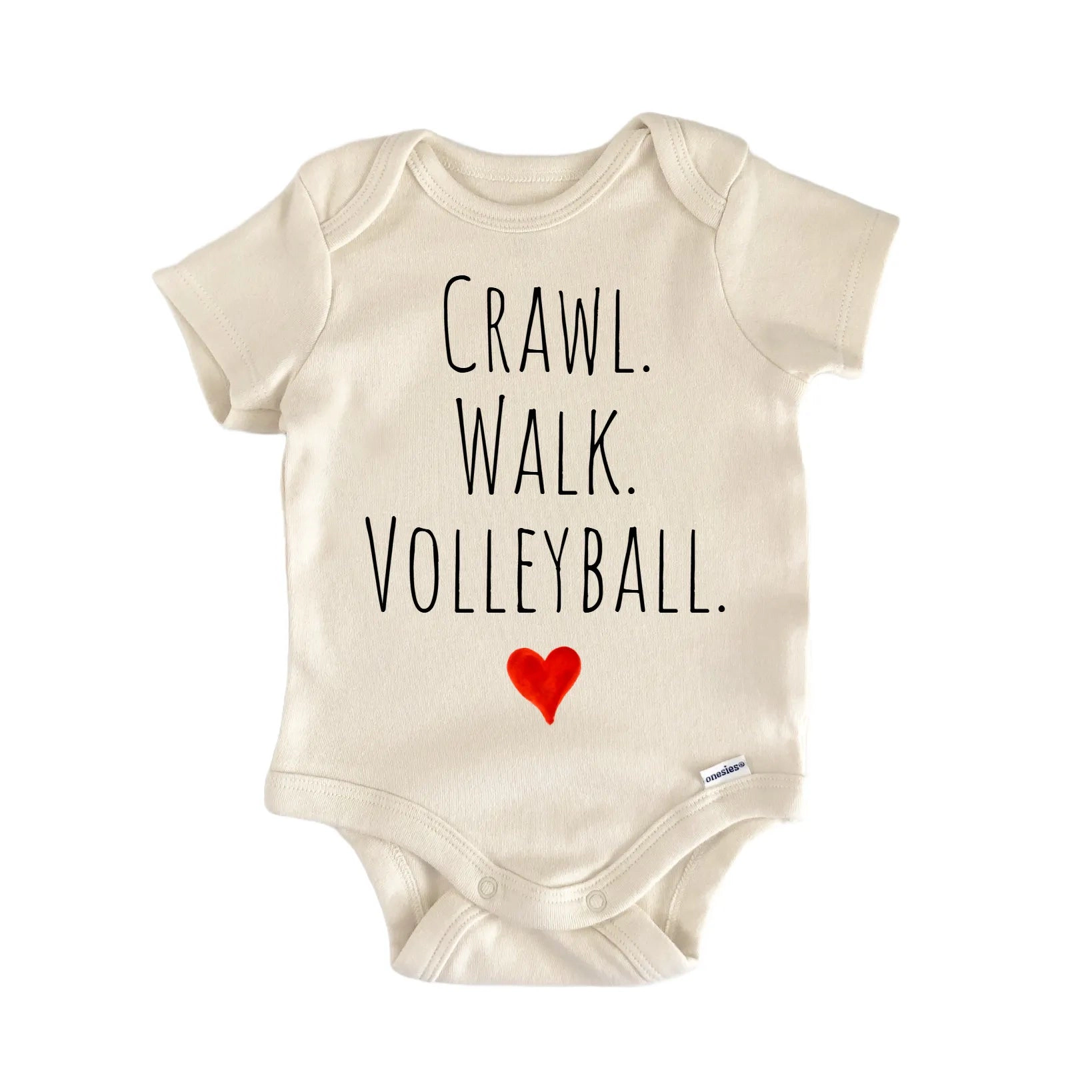 NOFO VIBES Unisex Crawl Walk Volleyball Newborn Baby Bodysuit