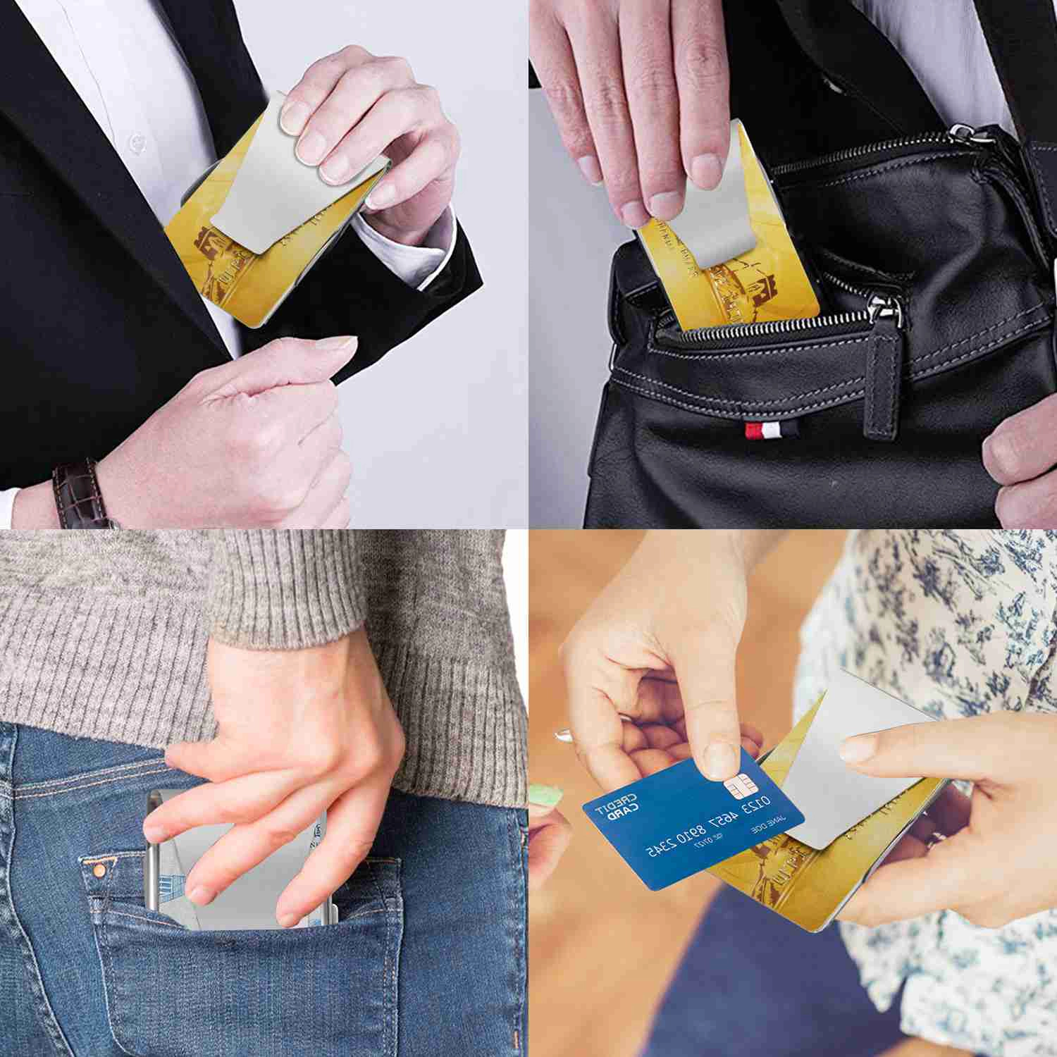 GBruno Stainless Steel Double-Sided Money Clip Wallet