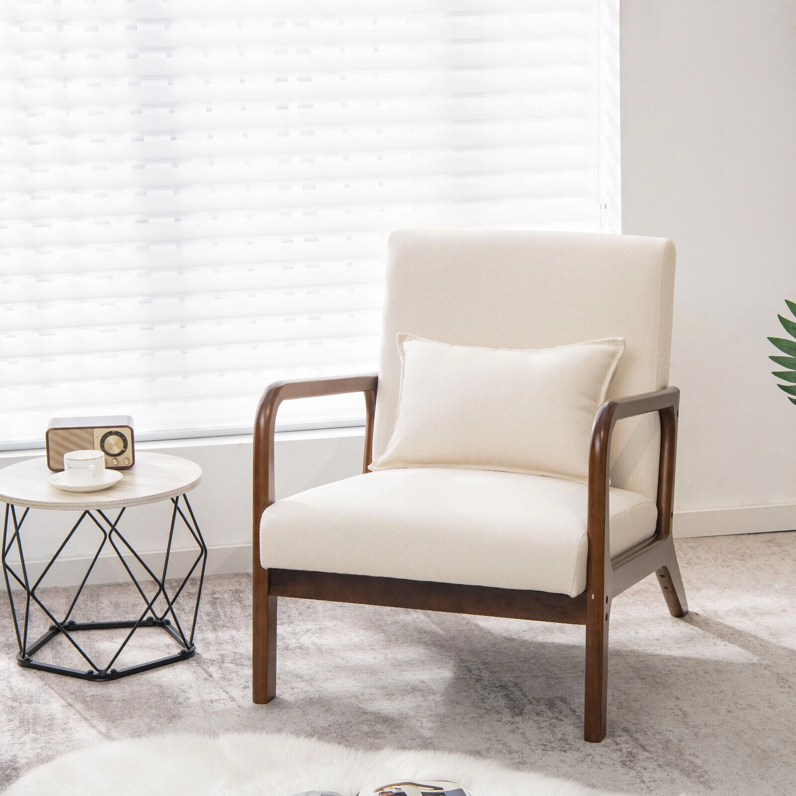SlickBlue Ergonomic Reclining Lounge Armchair With Lumbar Pillow