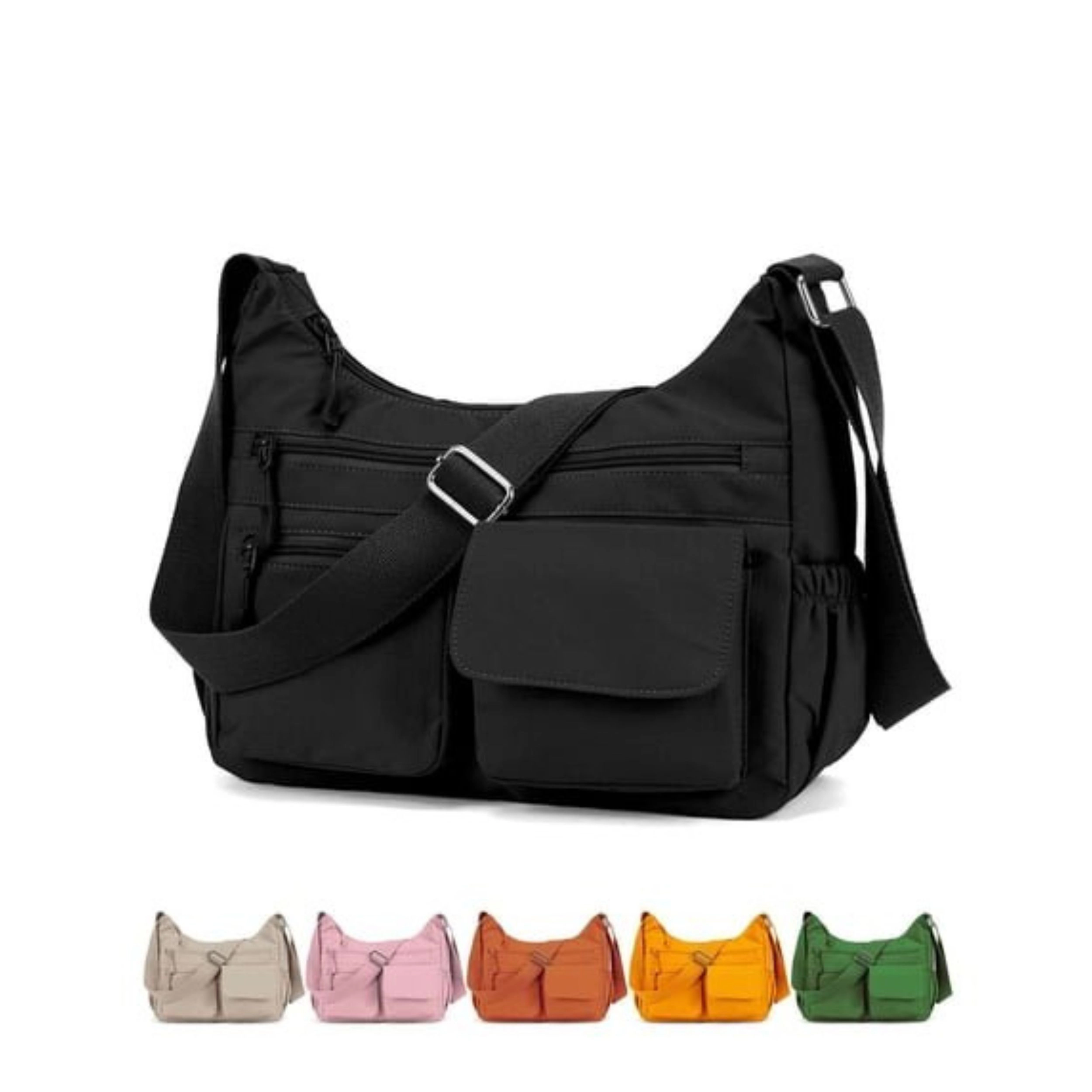 Home Collection Women’s Waterproof Nylon Crossbody Bag with Anti Theft Pocket
