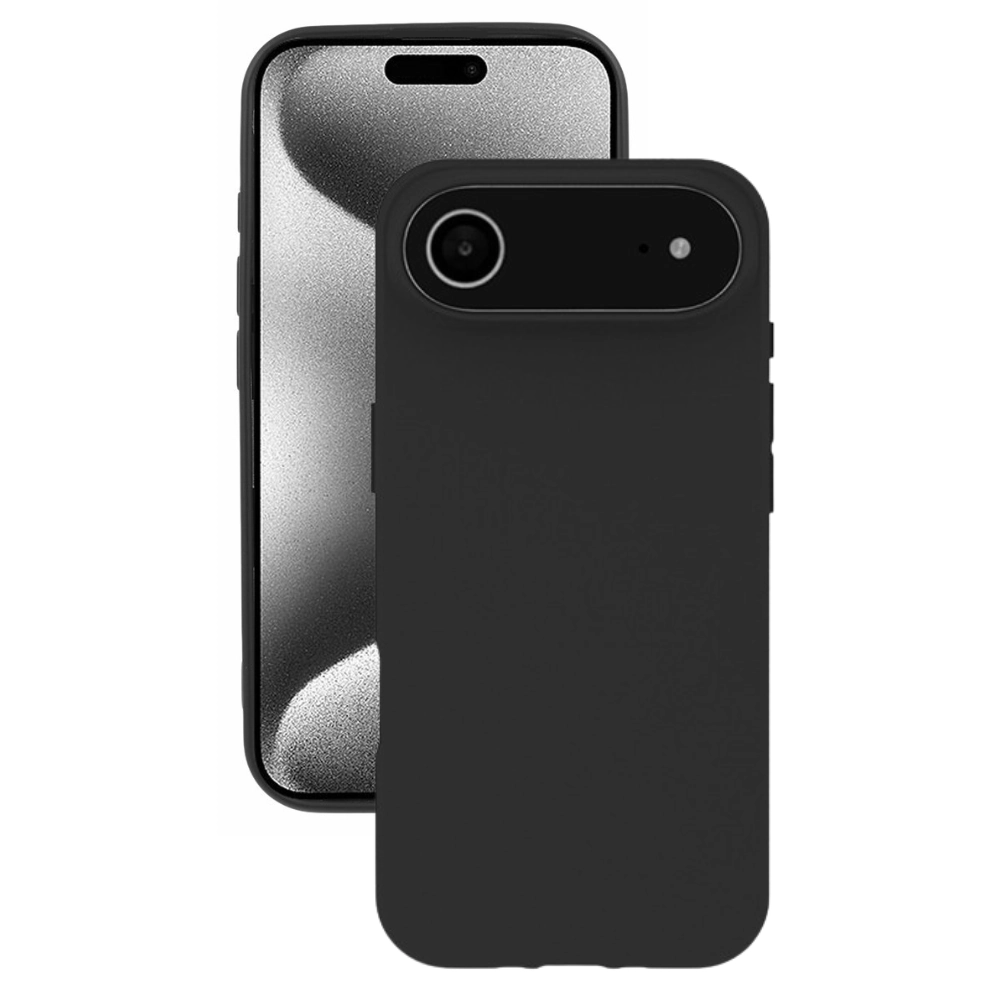Qixxronics for iPhone 17 Air Silicone Case Black Shockproof Slim Design Phone Case Cover