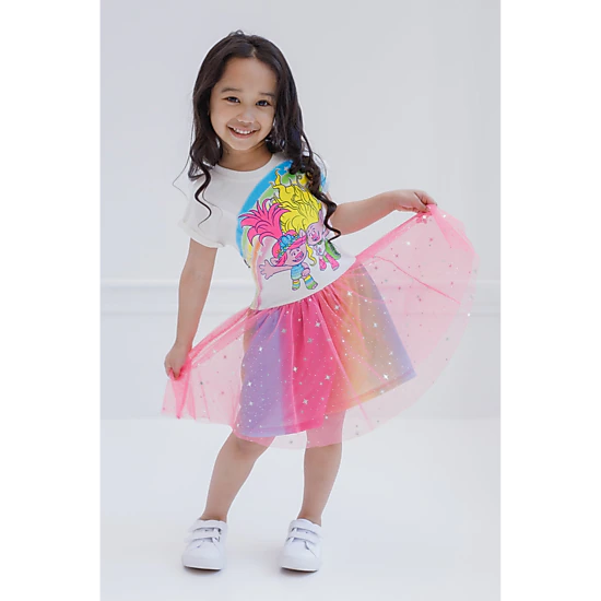 DreamWorks Trolls Girls' Glitter Tutu Dress