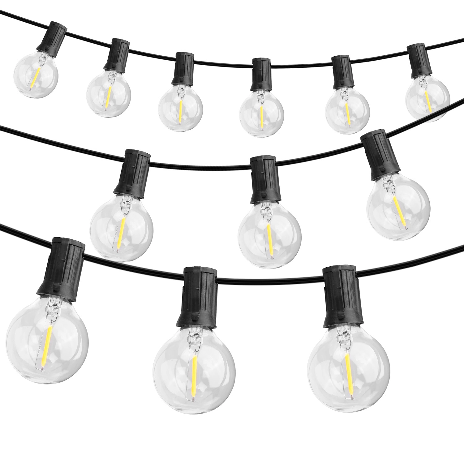 GBruno Warm Glass Globe String Lights