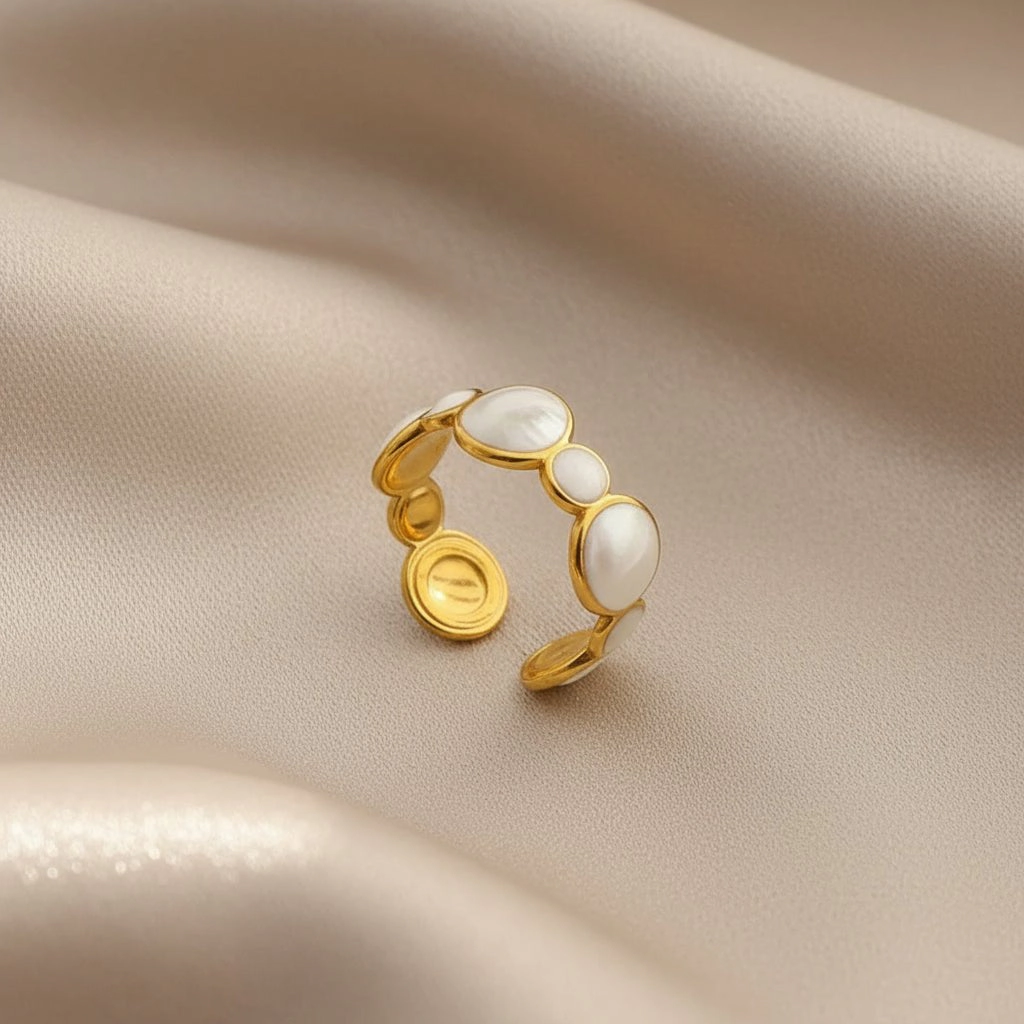 DressAtR Women's Twist Gold Plated Open Ring Set