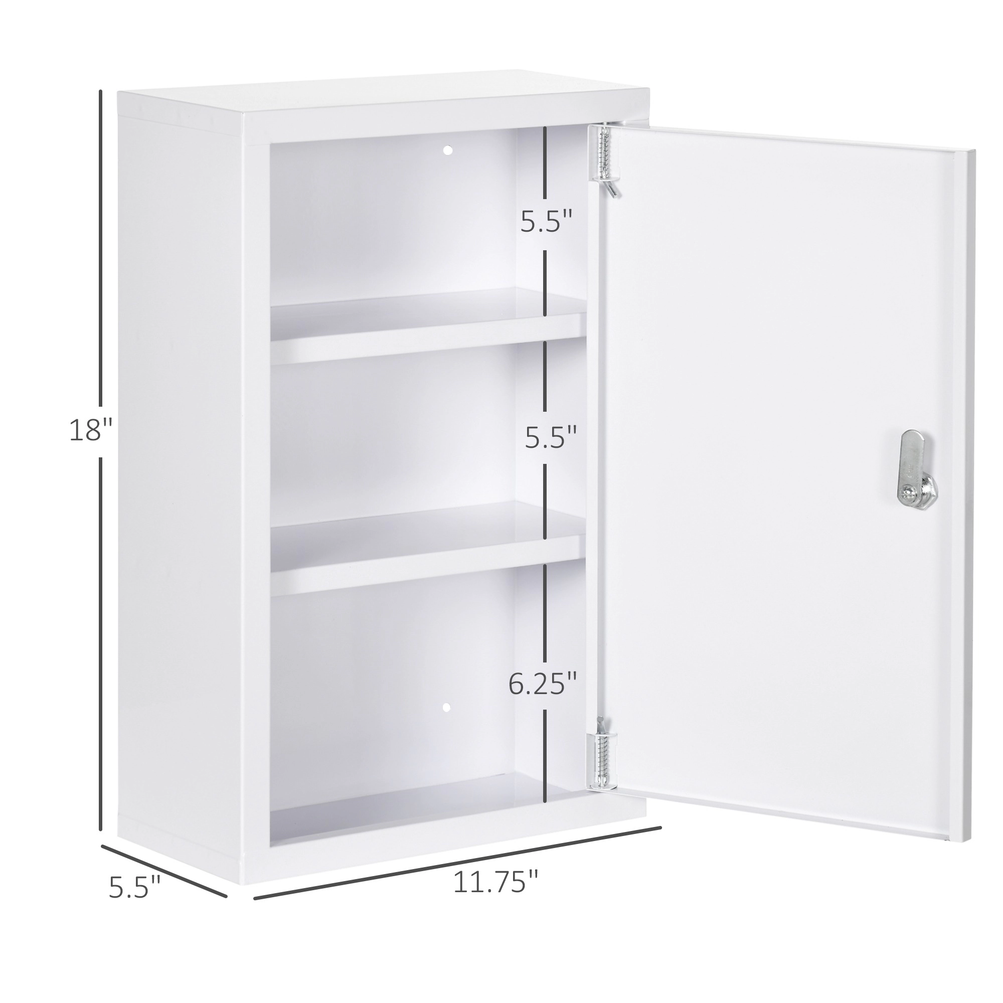 HONGGE Medicine Cabinet Wall with for Bathroom