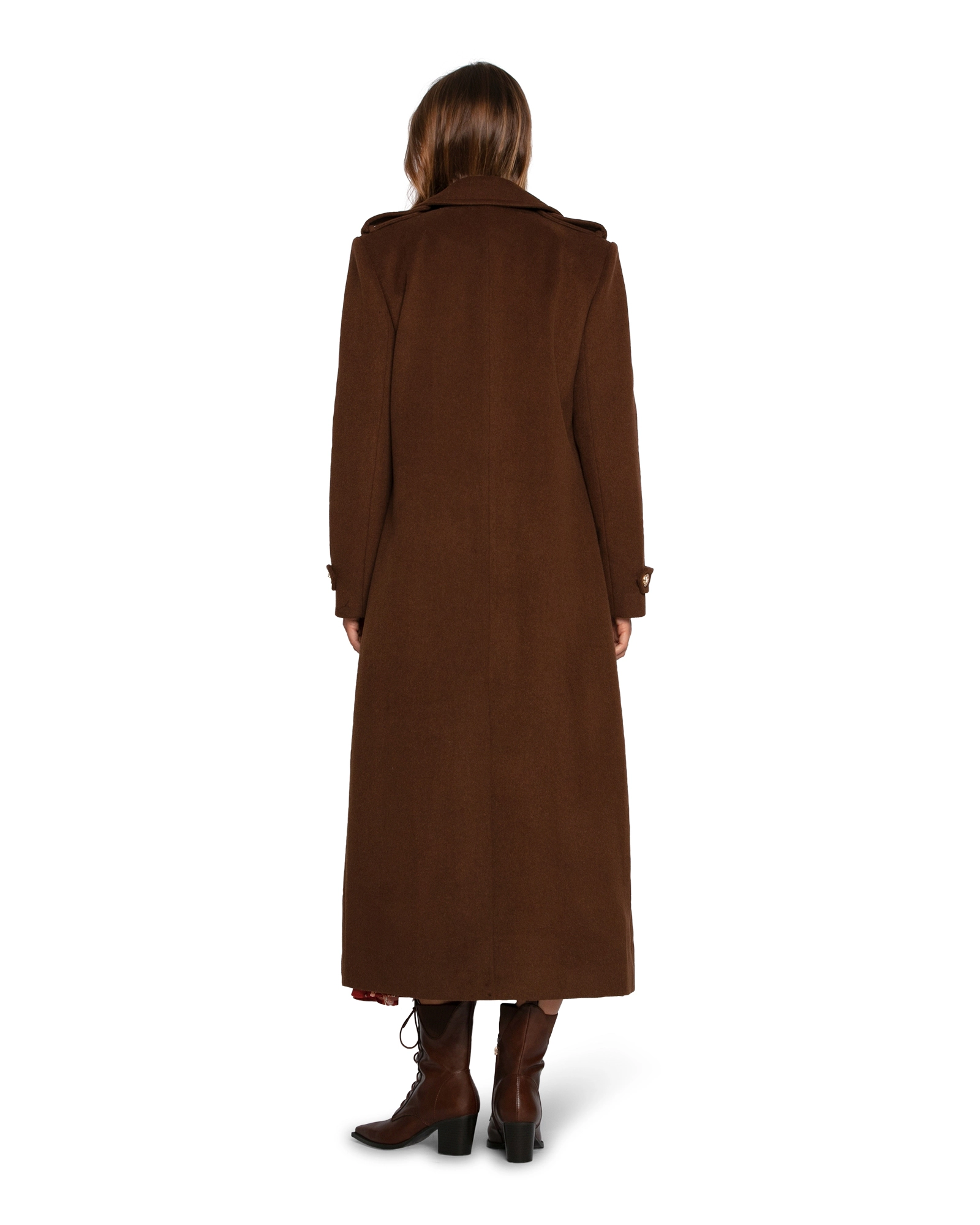 Belle & Bloom Command Wool Blend Double Breast Maxi Coat