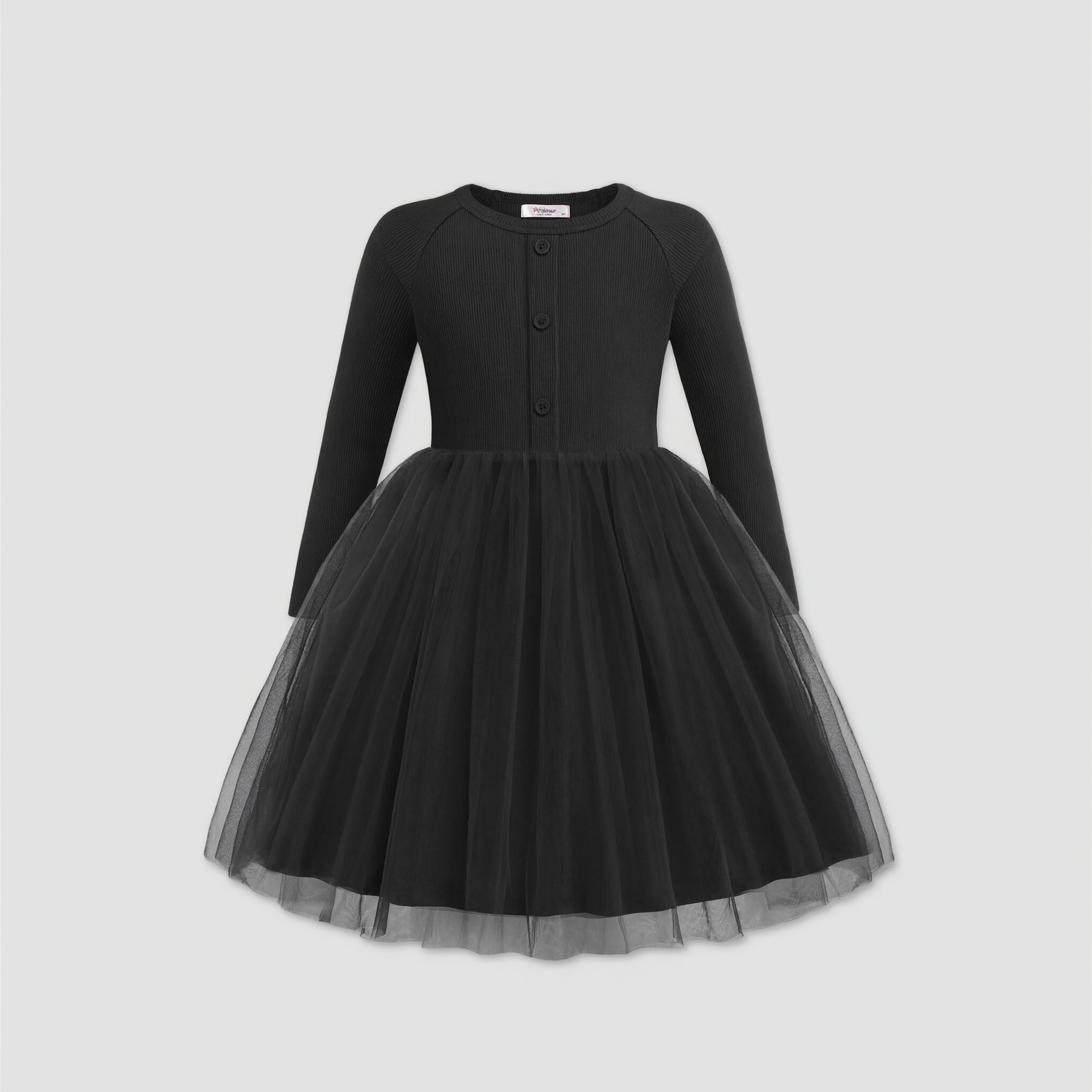 Arshiner Toddler Girls Tutu Dress Long Sleeve Fall Winter Button Front Party