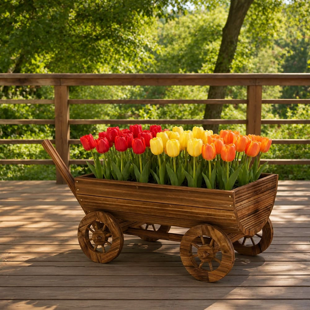 WOW PIONEER Long Rectangular Wooden Planter Box