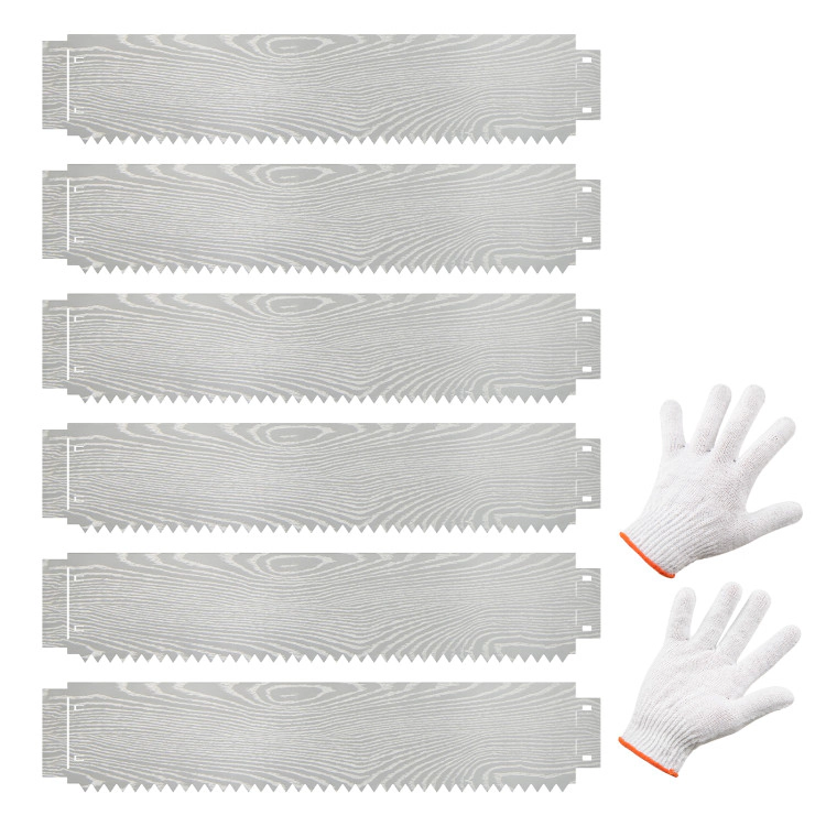 Hivvago 6-Pack 20 FT Galvanized Metal Landscape Edging for Lawn