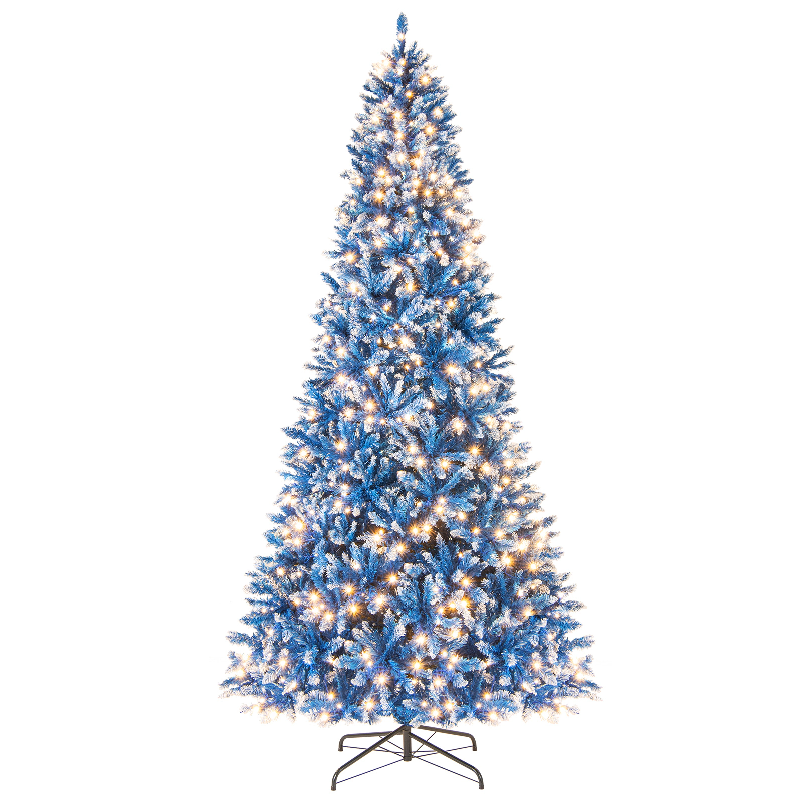 Costway 6/7/8/9 FT Pre-Lit Artificial Christmas Tree with 767 PVC Branch Tips, 270/340/420/520 LED Lights