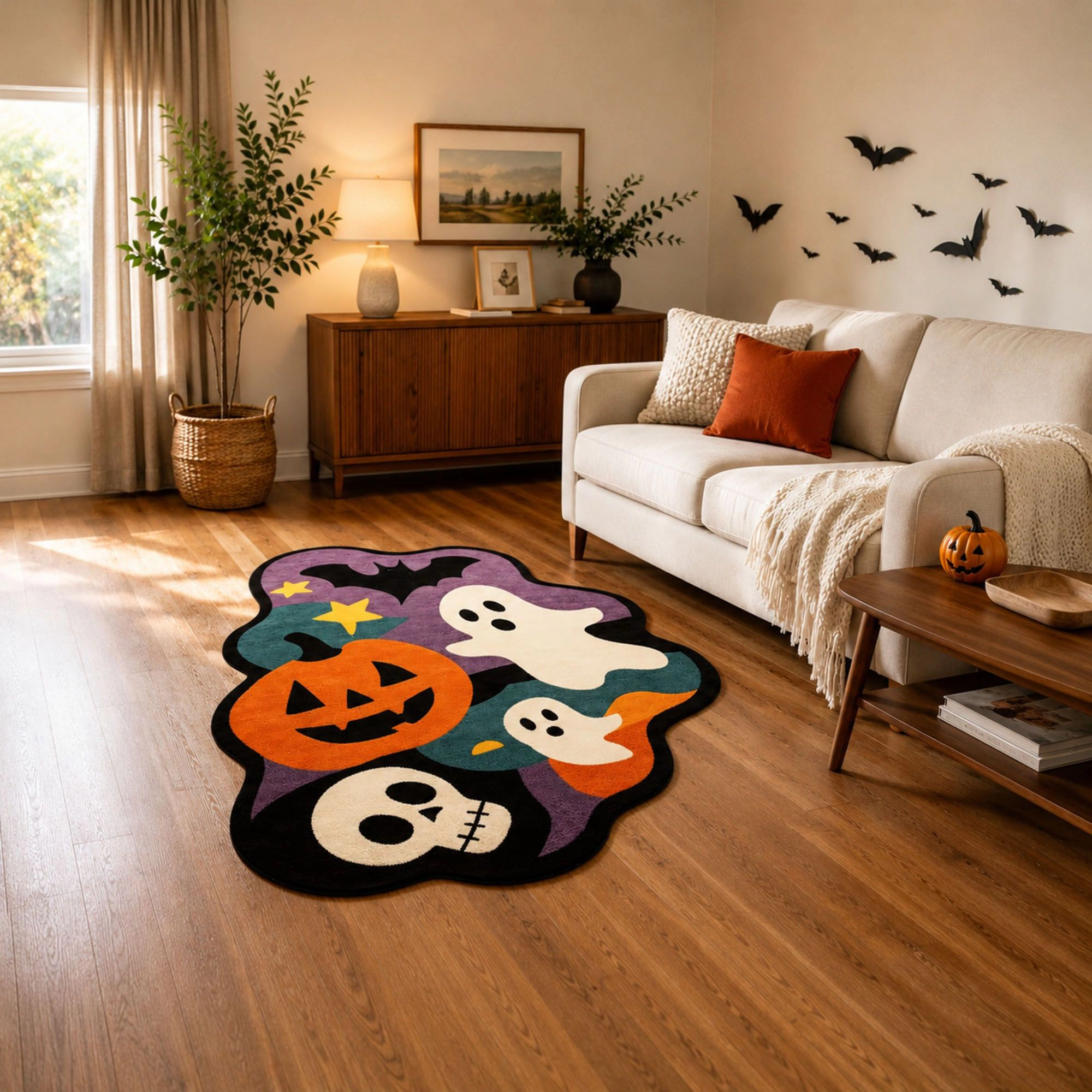 Alilang Halloween Shaped Nonslip Long Accent Floor Rug 15.7 x 47.2