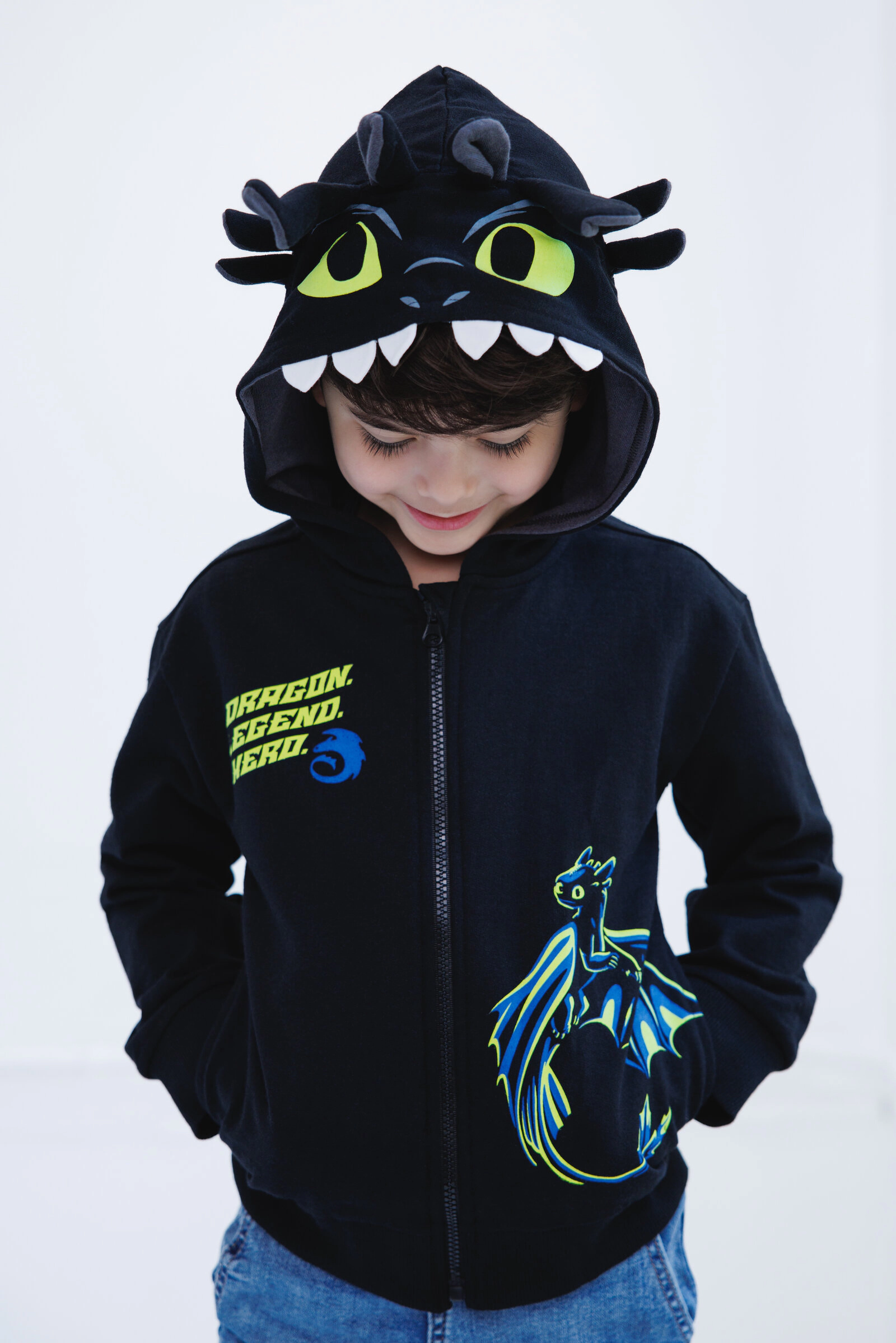 DreamWorks How to Train Your Dragon Toothless Cosplay Fleece Zip-Up Hoodie