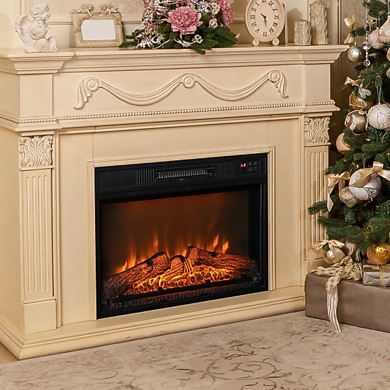 SlickBlue Electric Fireplace Insert for TV Stand or Cabinet, 1400W, Adjustable Flame