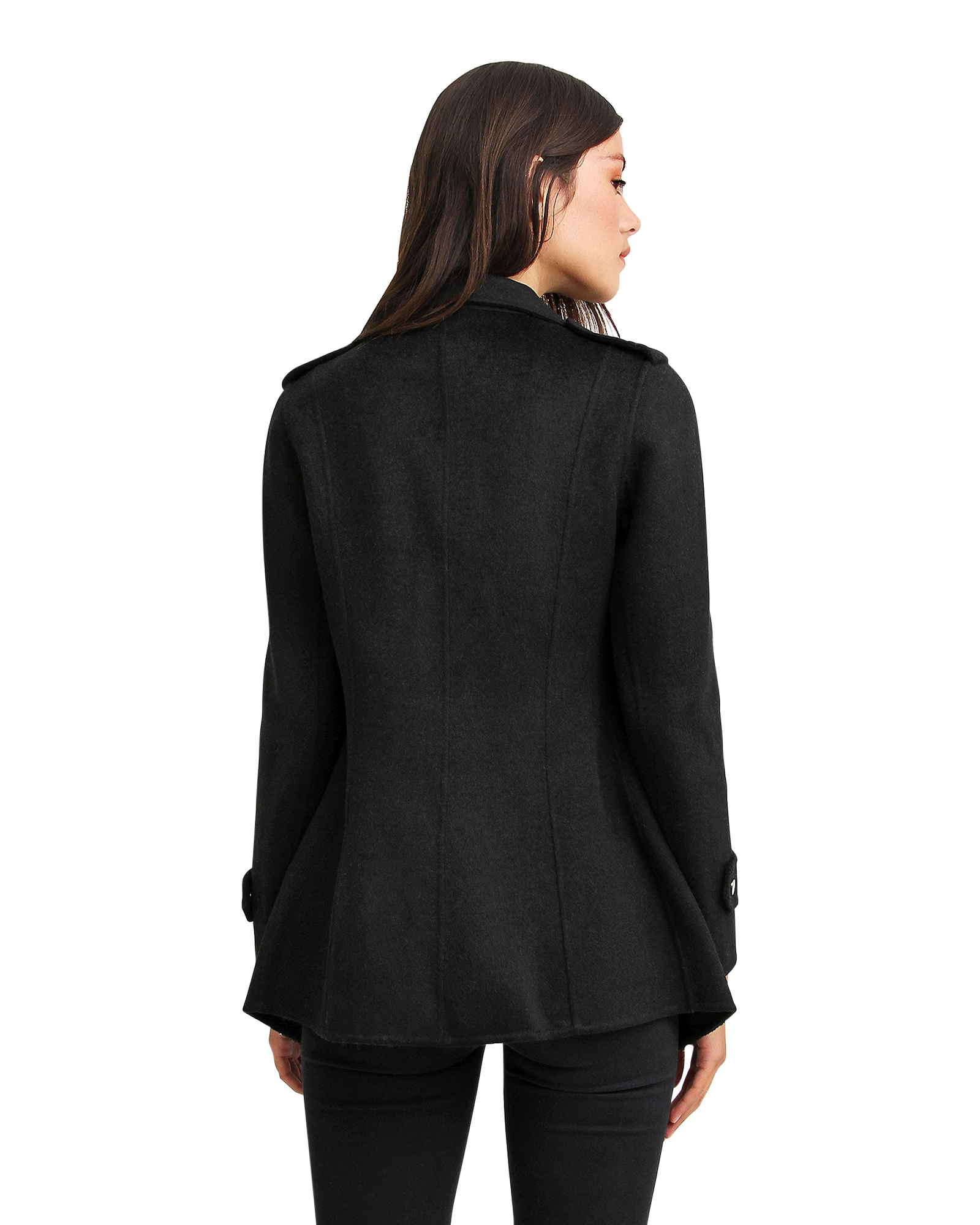 Belle & Bloom Womens Bad Girl Wool Blend Moto Coat