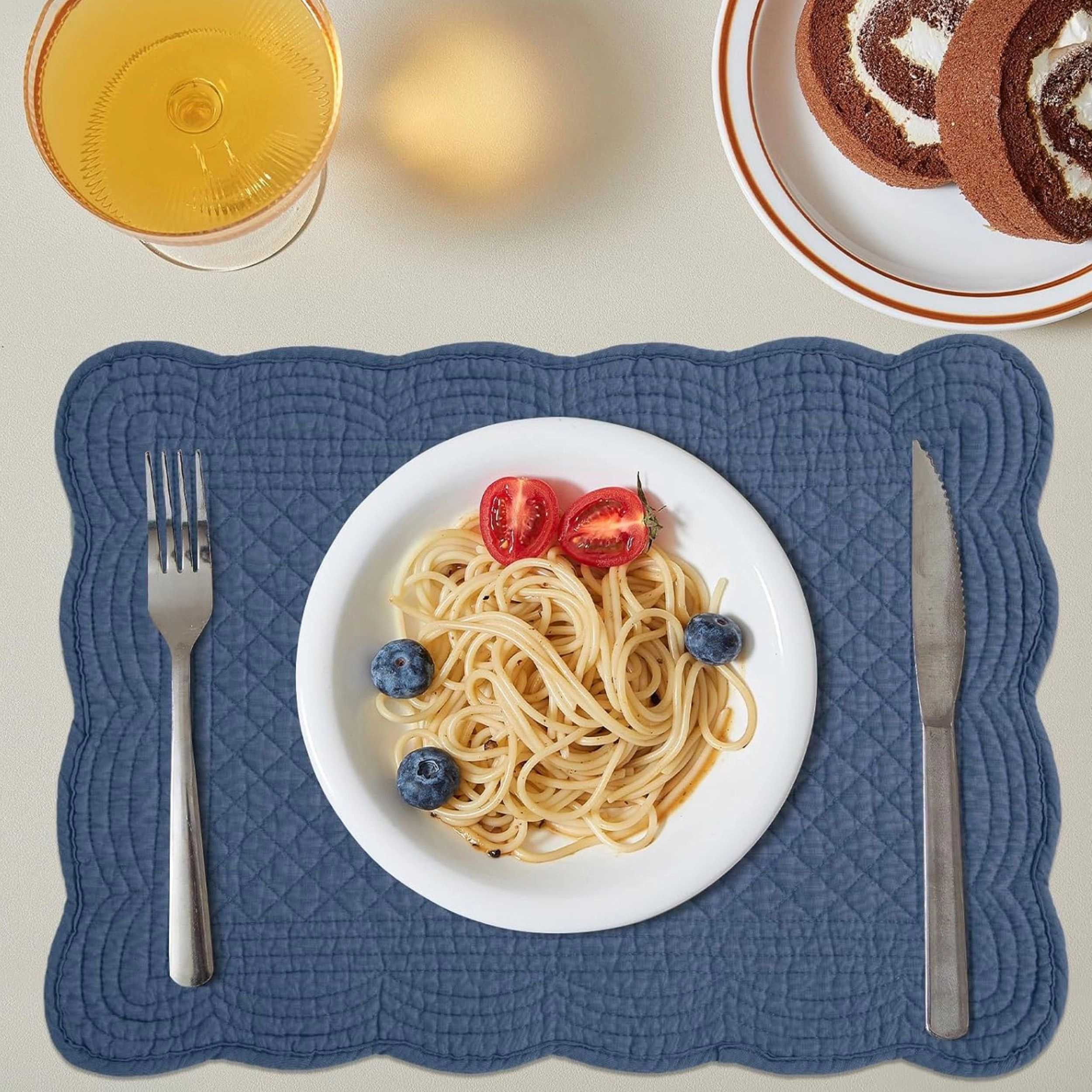 Stock Preferred Pack of 6 Cotton Washable Rectangular Placemats 13x18 Inch