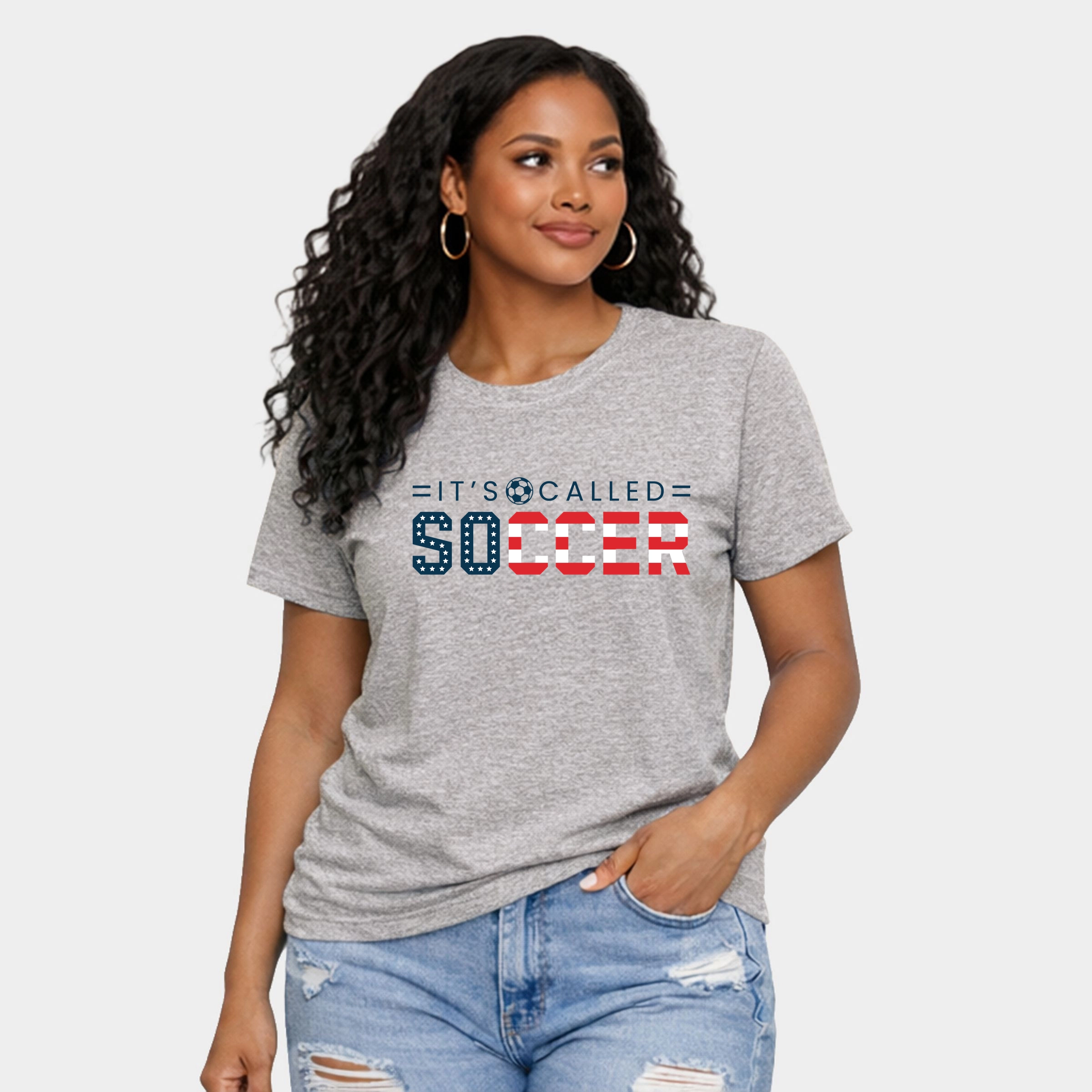 Simply Sage Market - Women's Short Sleeve Graphic T-Shirt It's Called Soccer USA