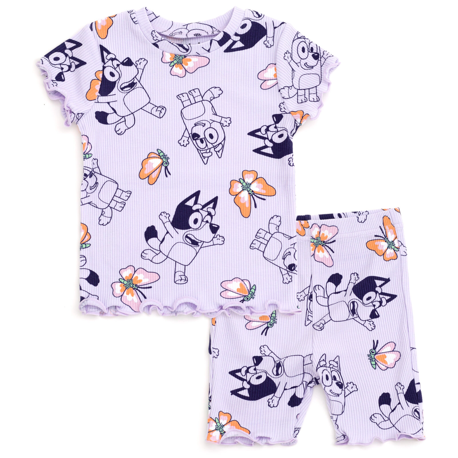Bluey Girls' 2-Piece T-Shirt and Bike Shorts Set