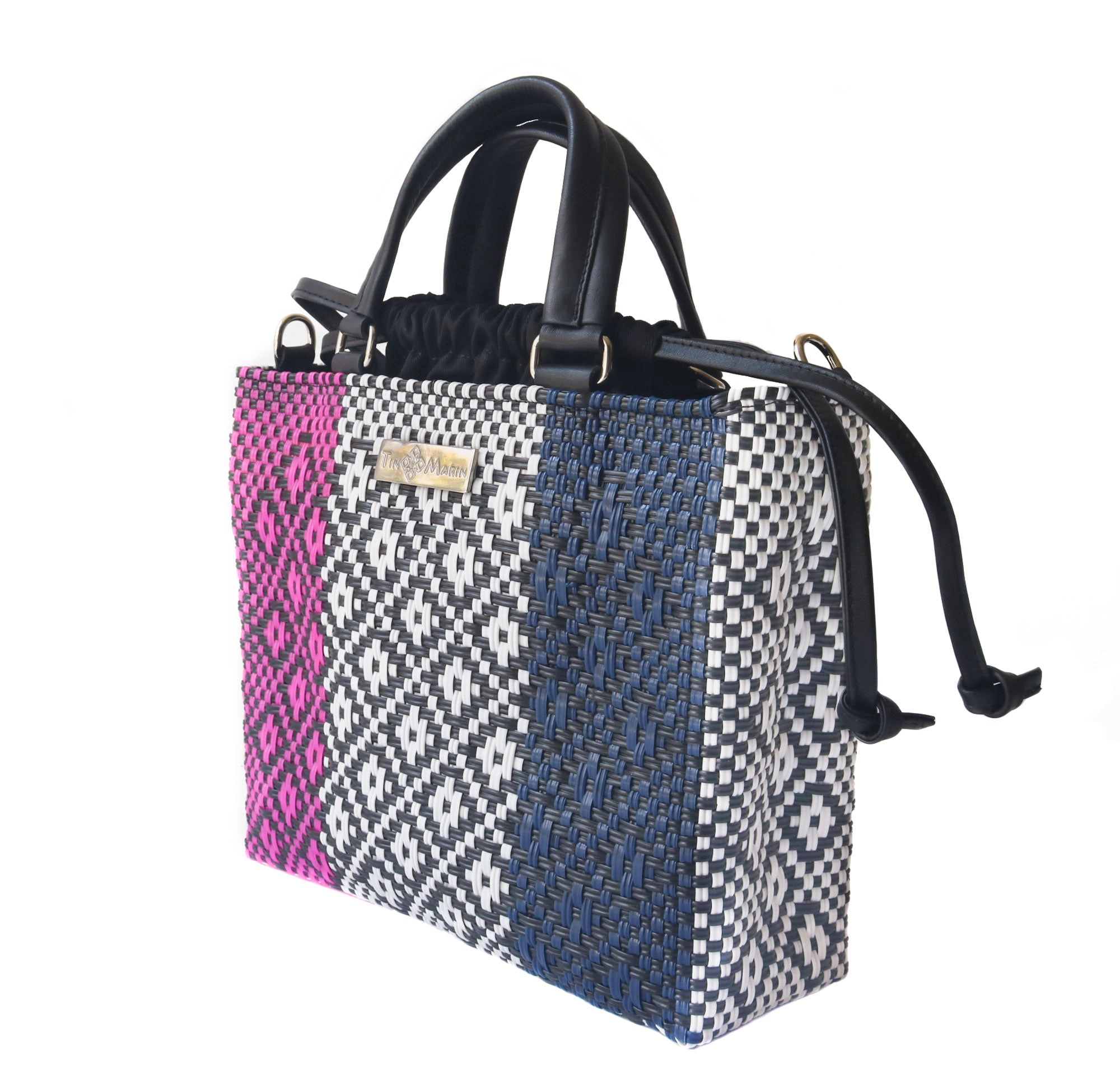 Tin Marin Bloom Woven Crossbody Drawstring Bag