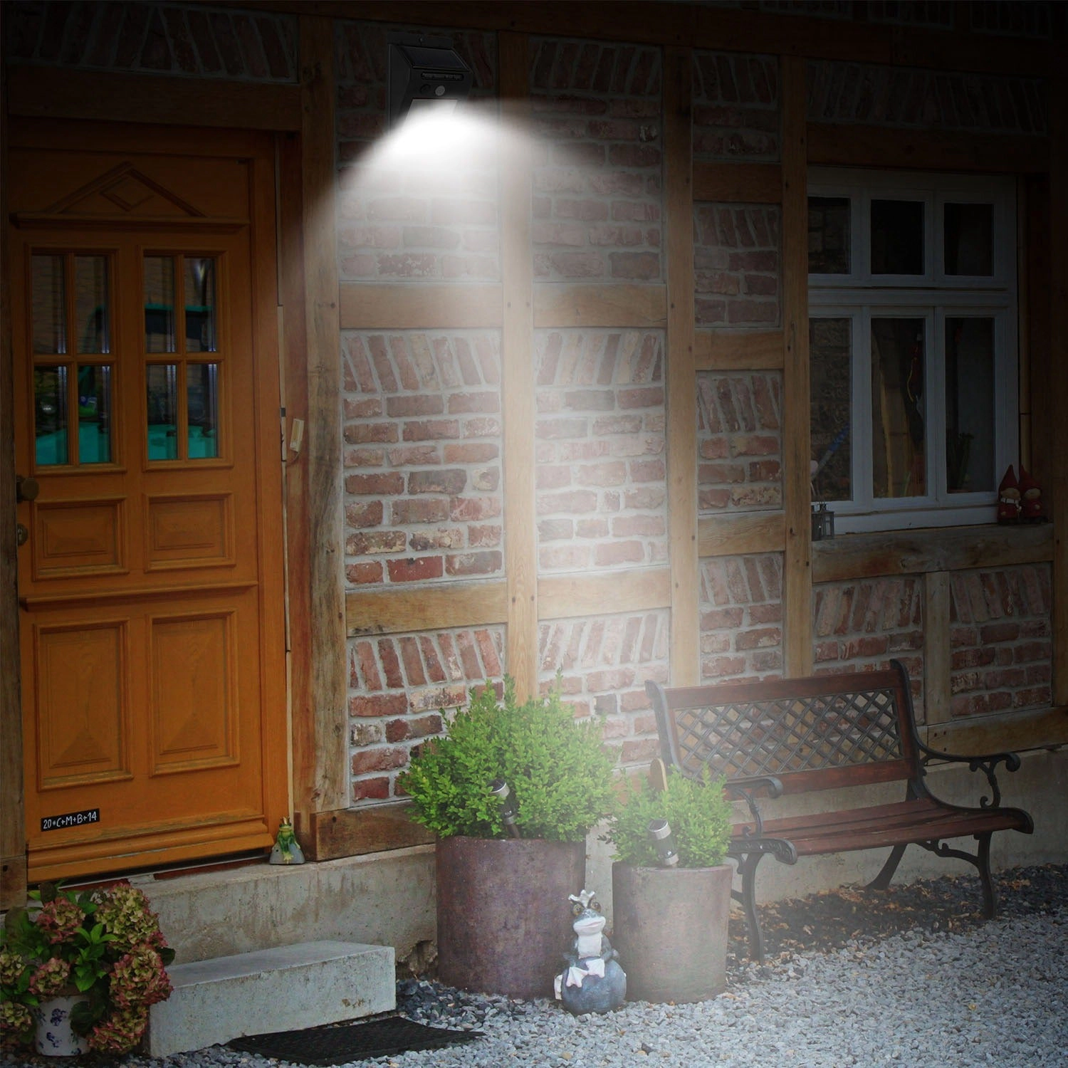 GBruno Solar Motion Sensor Light 20 LEDs Outdoor