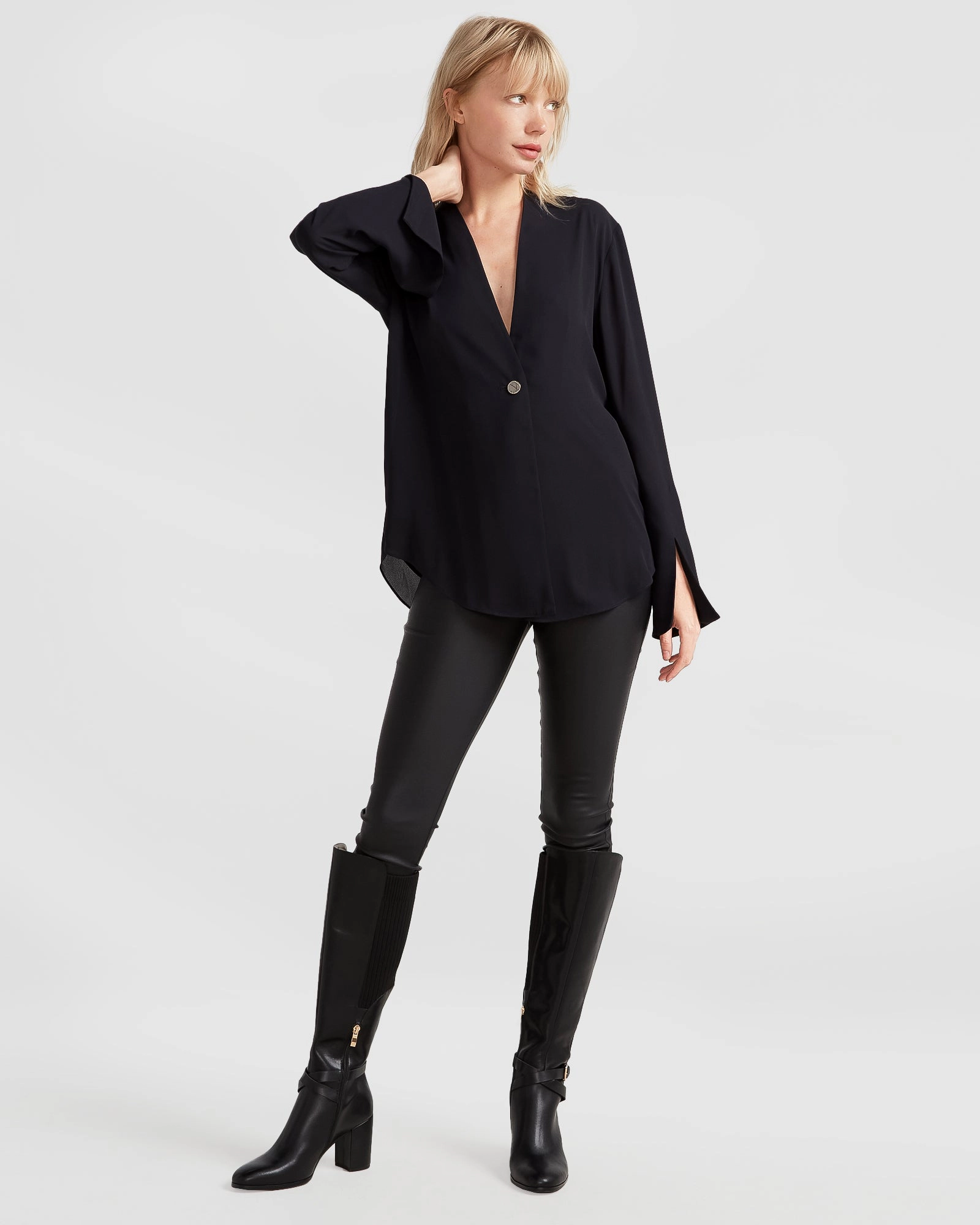 Belle & Bloom Womens Sheer Genius Lightweight Blazer