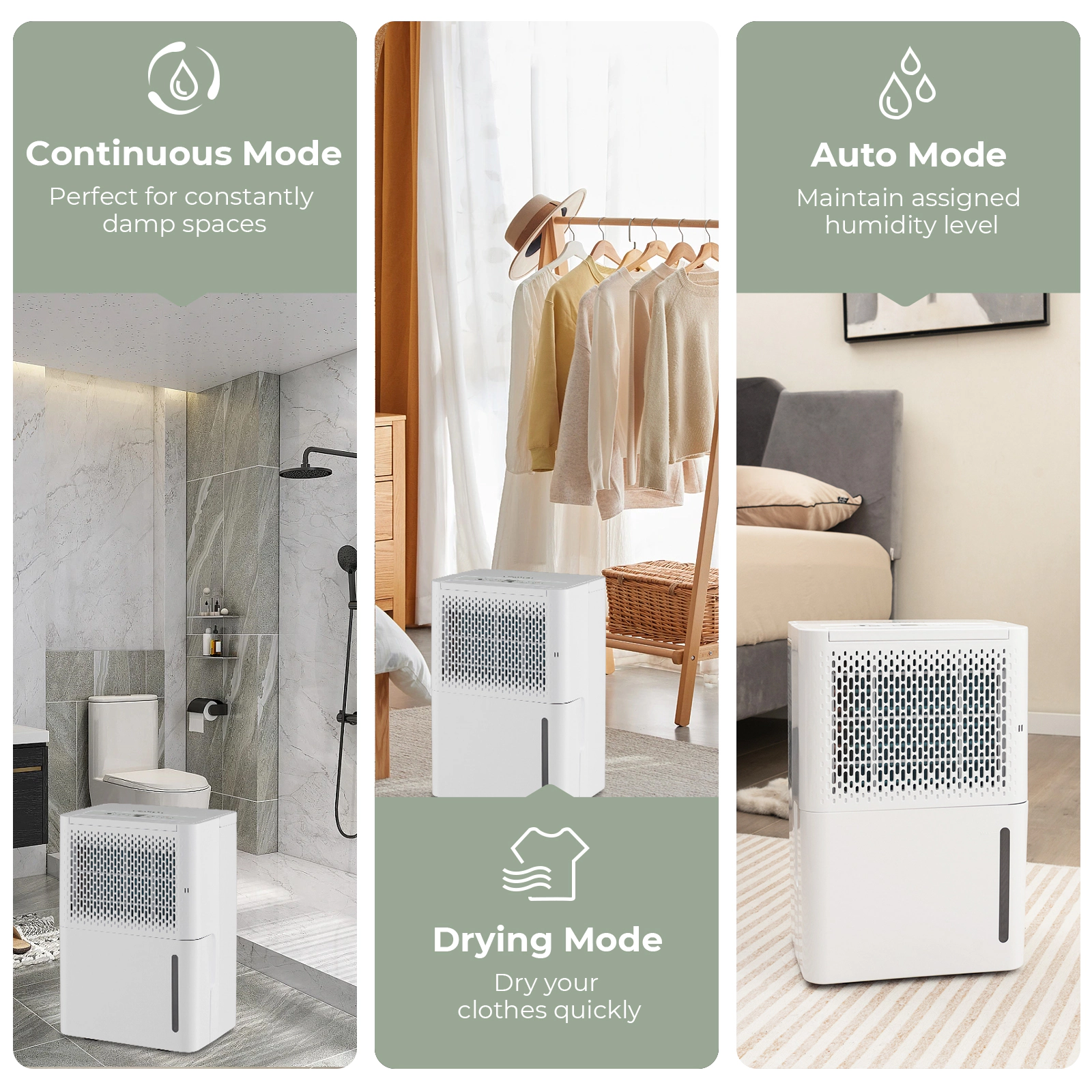 SlickBlue Home Dehumidifier with 32 Pint Capacity, Digital Display and Auto Defrost