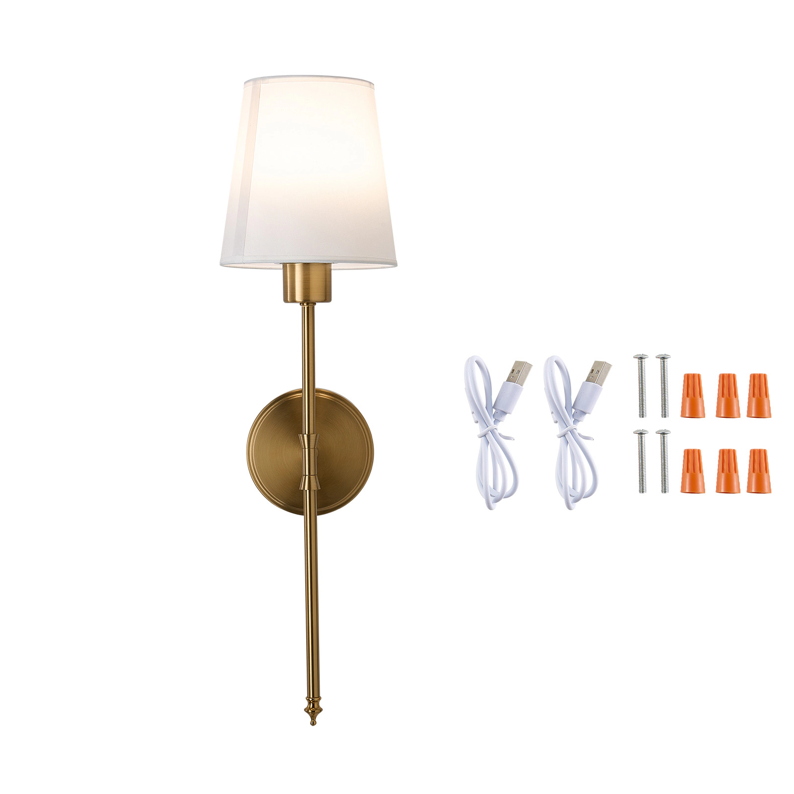 HONGGE Battery Operated Wall Rechargeable Wireless Lights with Remote Control & Timer Dimmable