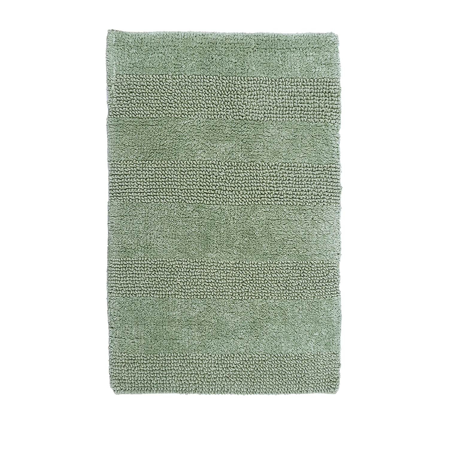 Knightsbridge Stylish And Comfortable All Season Traditional Wide Cut Design Cotton Bath Rug 20" X 30" Sage