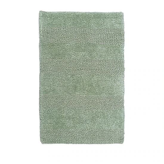 Knightsbridge Stylish And Comfortable All Season Traditional Wide Cut Design Cotton Bath Rug 20" X 30" Sage