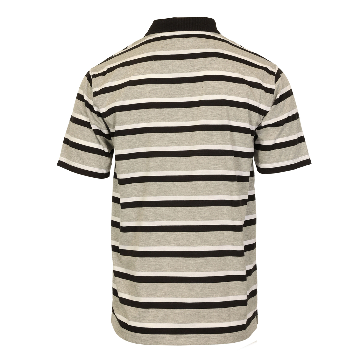 Gioberti Men's Regular Fit Stripe Short Sleeve Polo w/ Pocket