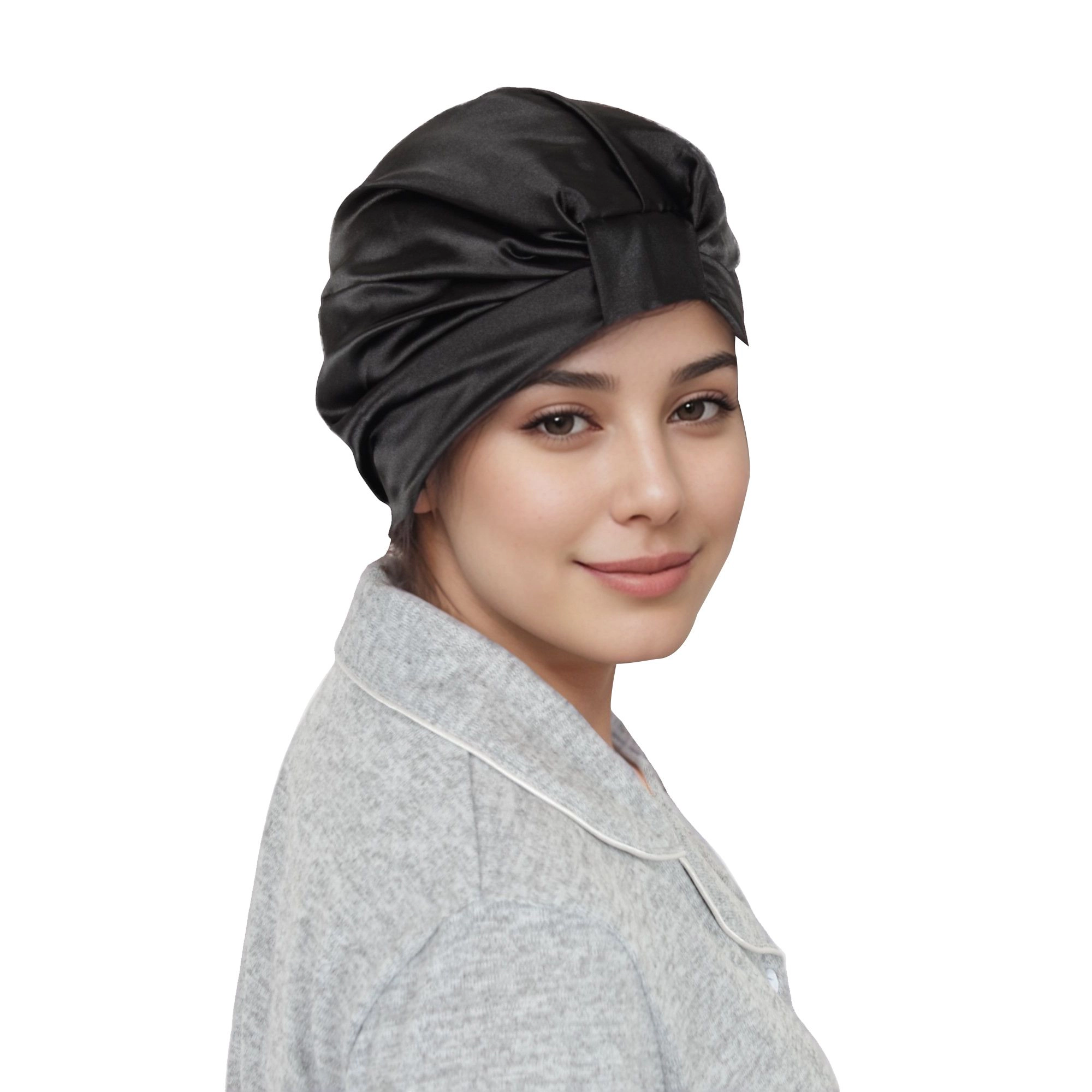 Anna-Kaci Women Bonnet for Sleeping Satin Lined Hair Twist Elastic Band Cap