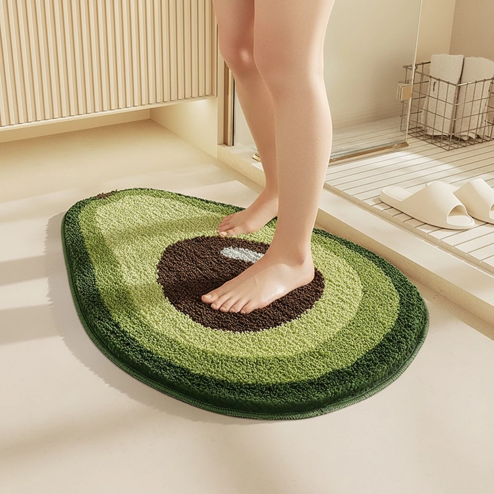Alilang Unisex Tufted Floor Mat with Fruit Inspired Design Non Slip Backing Soft Plush Decorative Kitchen Bathroom Rug